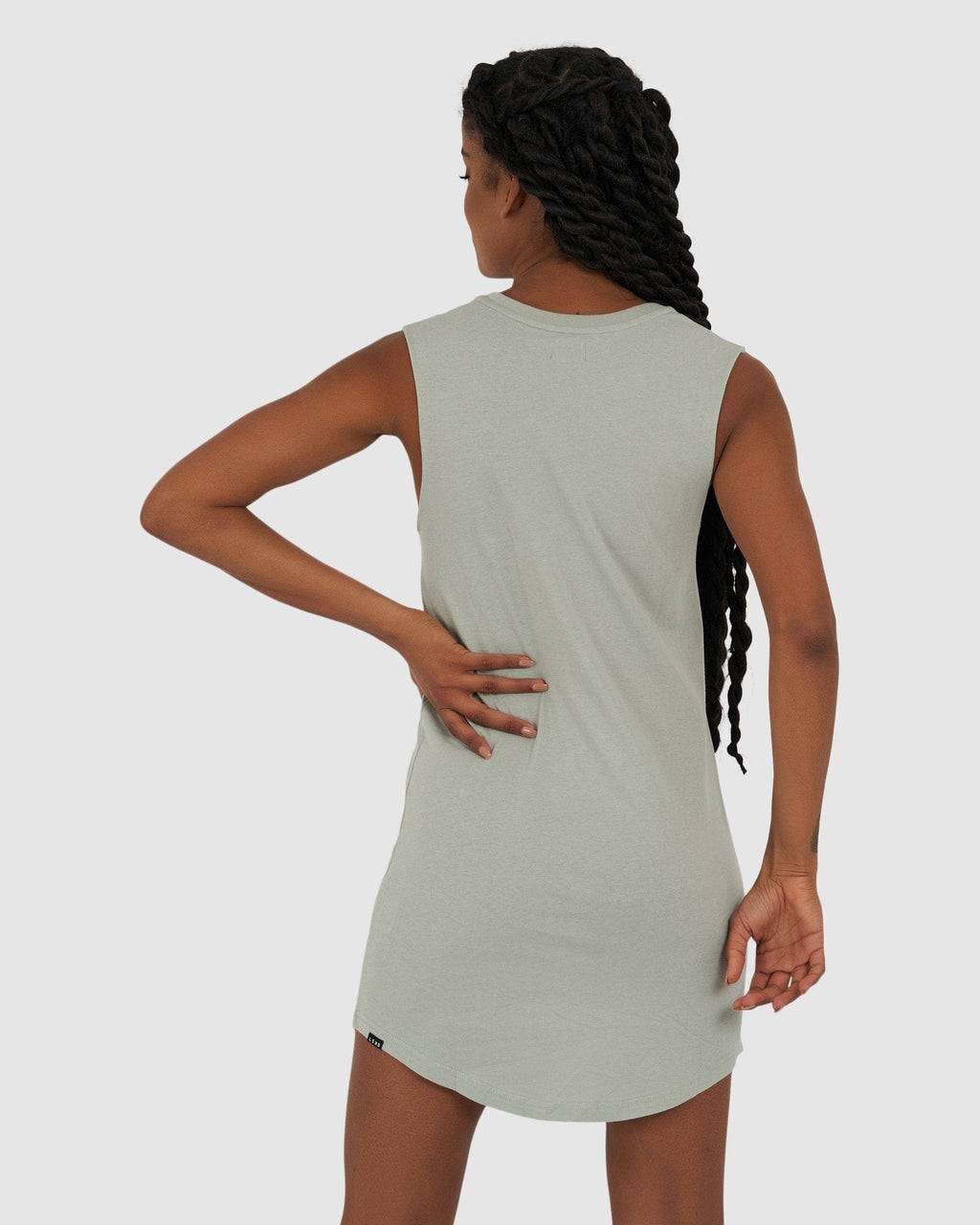 Model wearing Fleet Tank Dress - Mineral