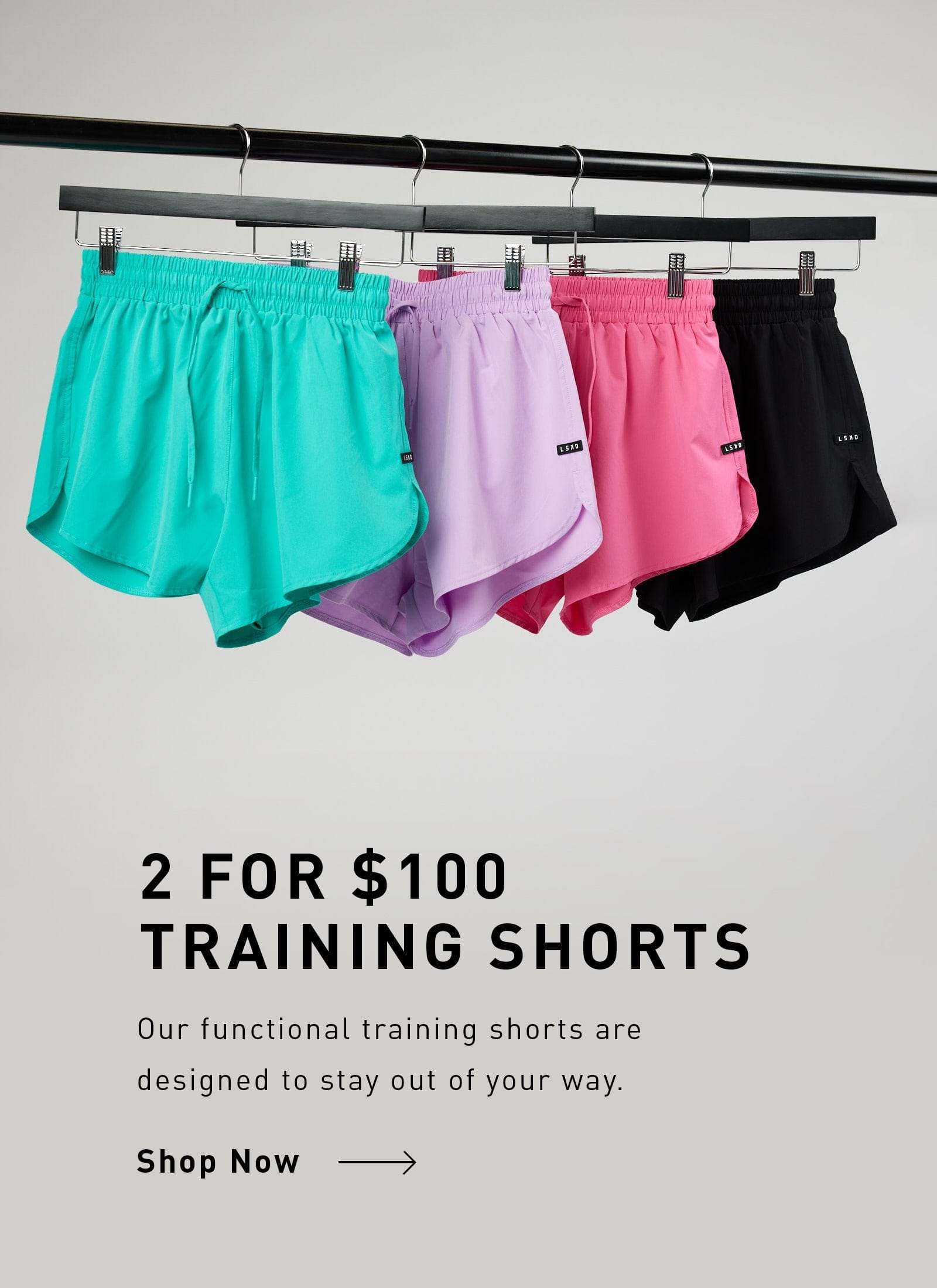 Model wearing Promo Tile - 2 For $100 Shorts