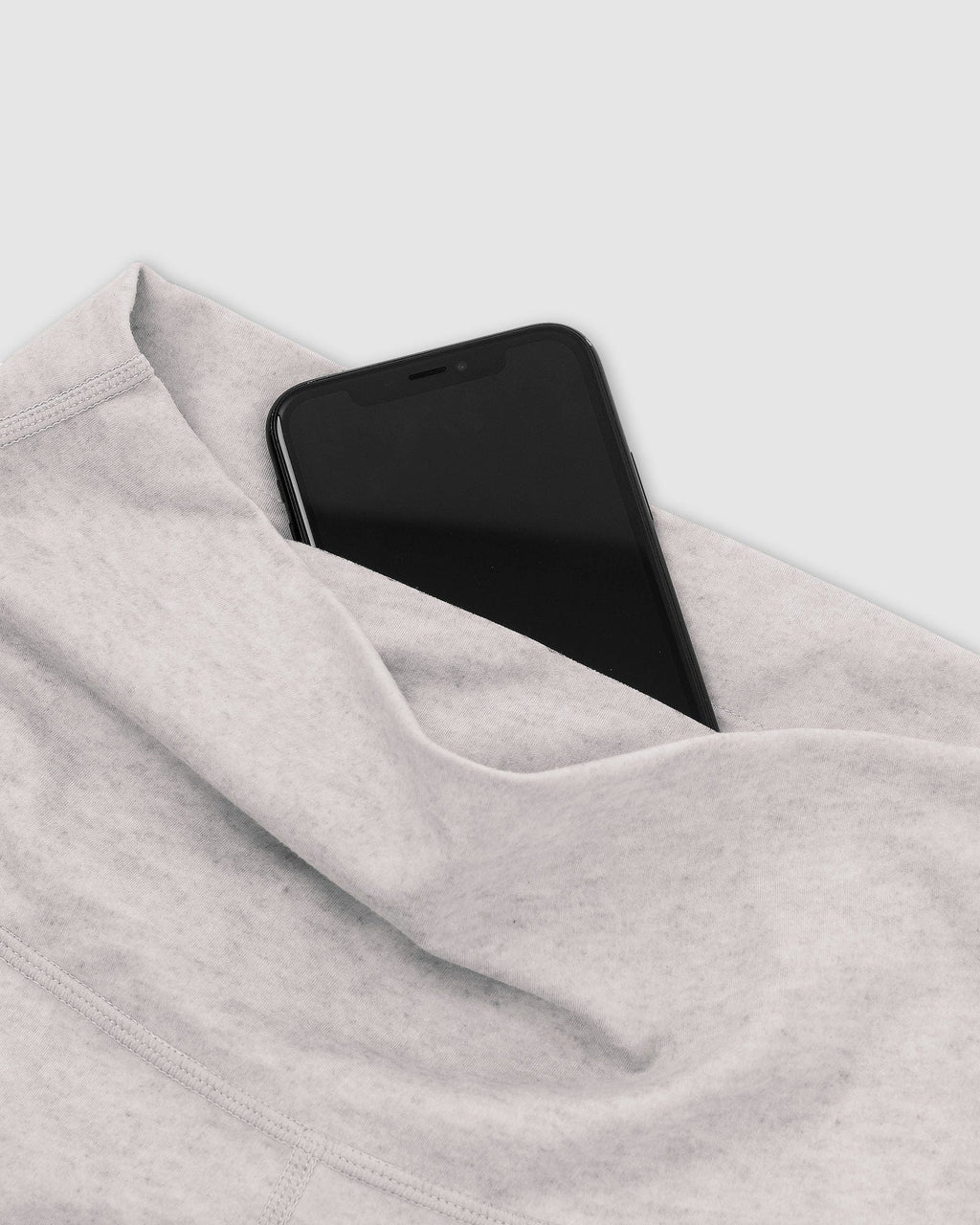 Model wearing Base 7/8 Length Tight - Lt Grey Marl