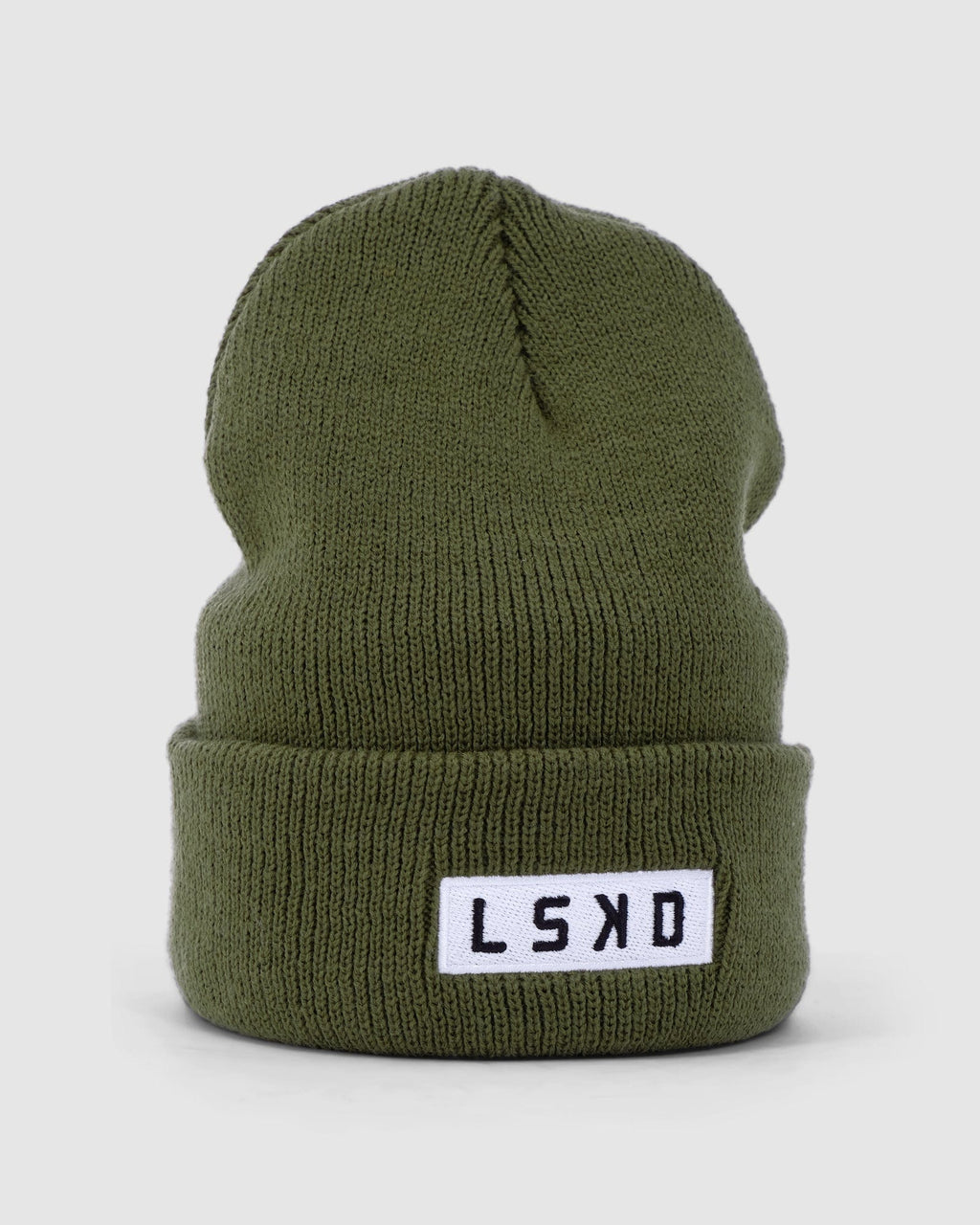 Model wearing Cornerstone Beanie - Army Green