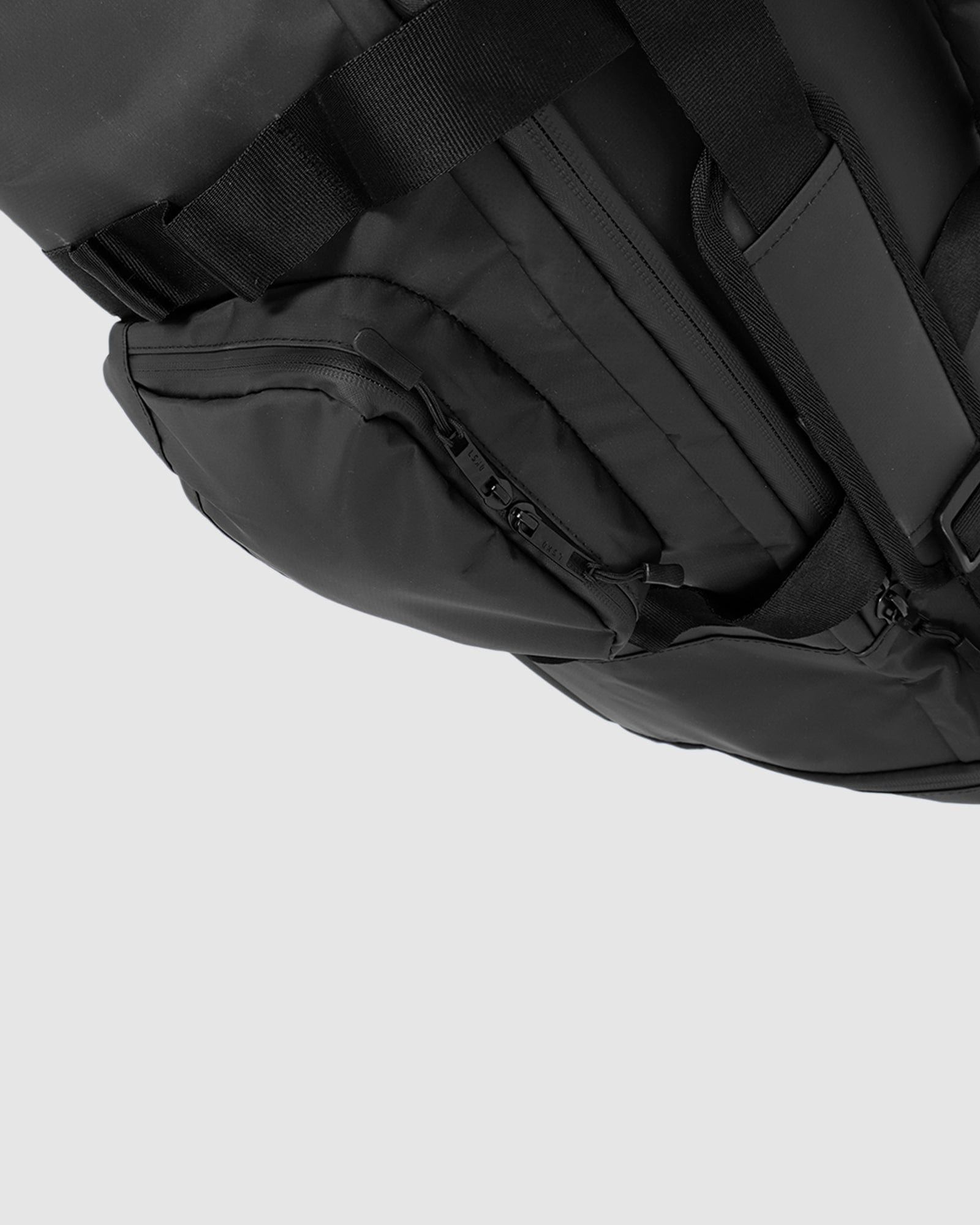 Model wearing Expedition Duffle - Black