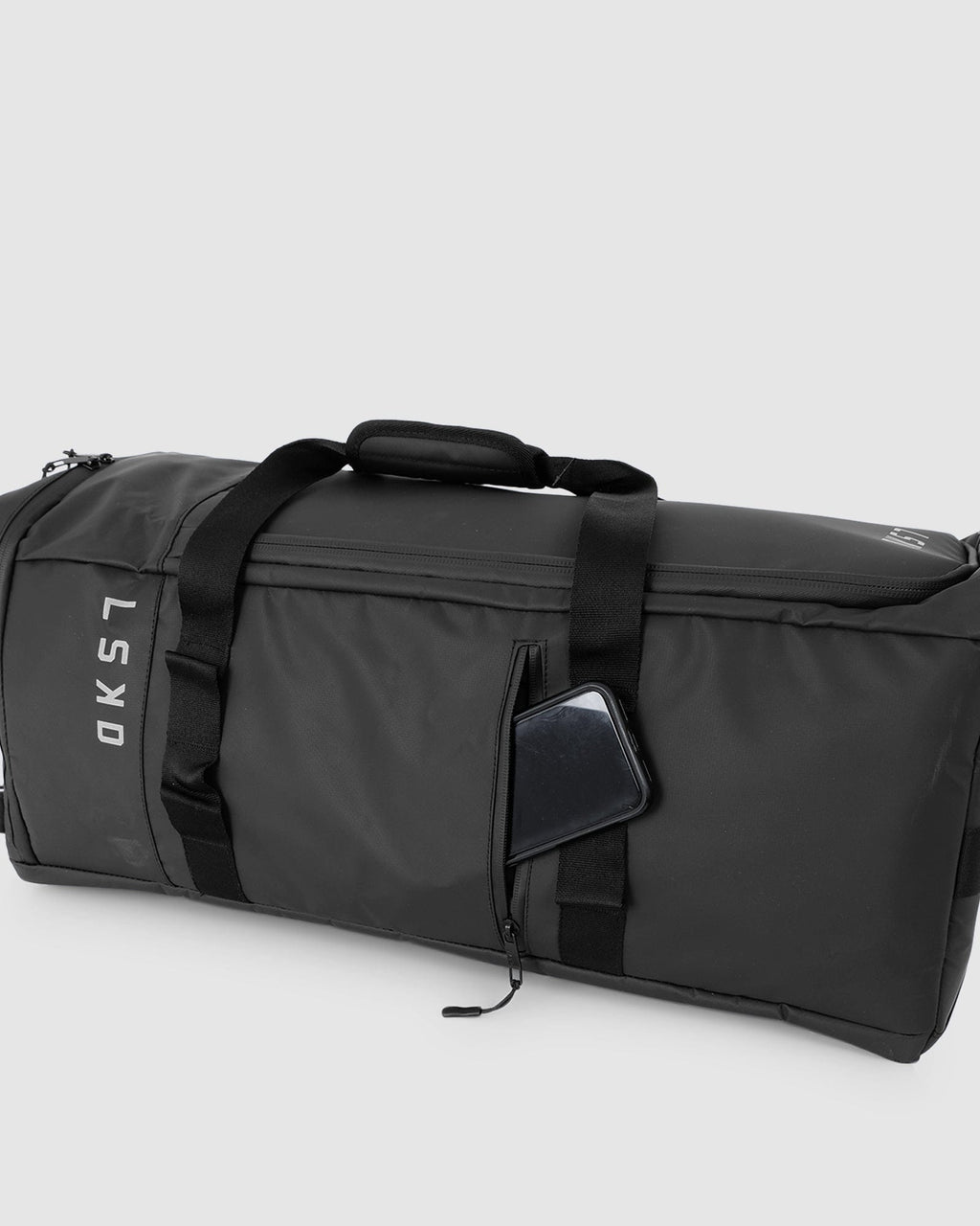 Model wearing Expedition Duffle - Black