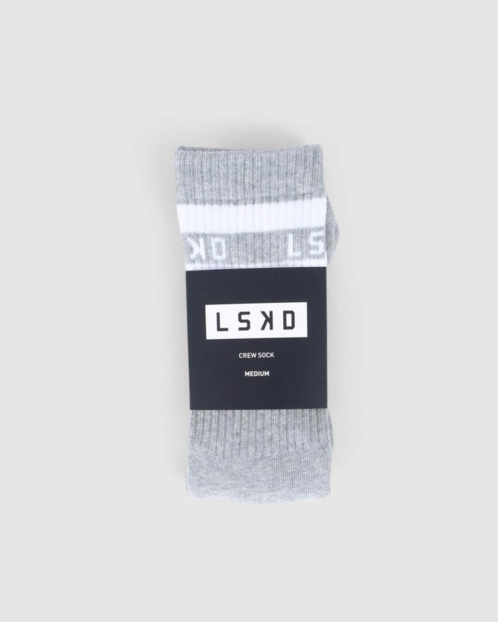 Model wearing A-Line Sock - Lt Grey Marl