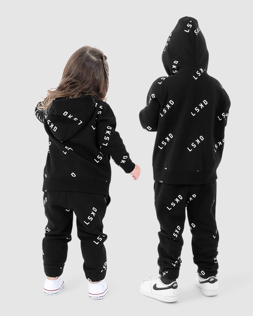 Model wearing Duplicate Hoodie (00-8) - Black