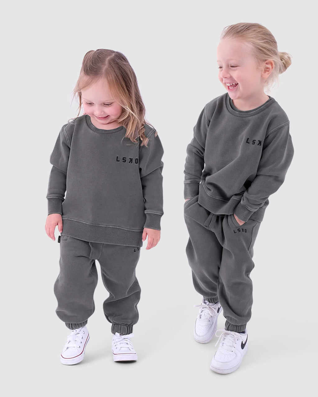 Model wearing Essential Track Pant (00-8) - Pilled Pigment Shade