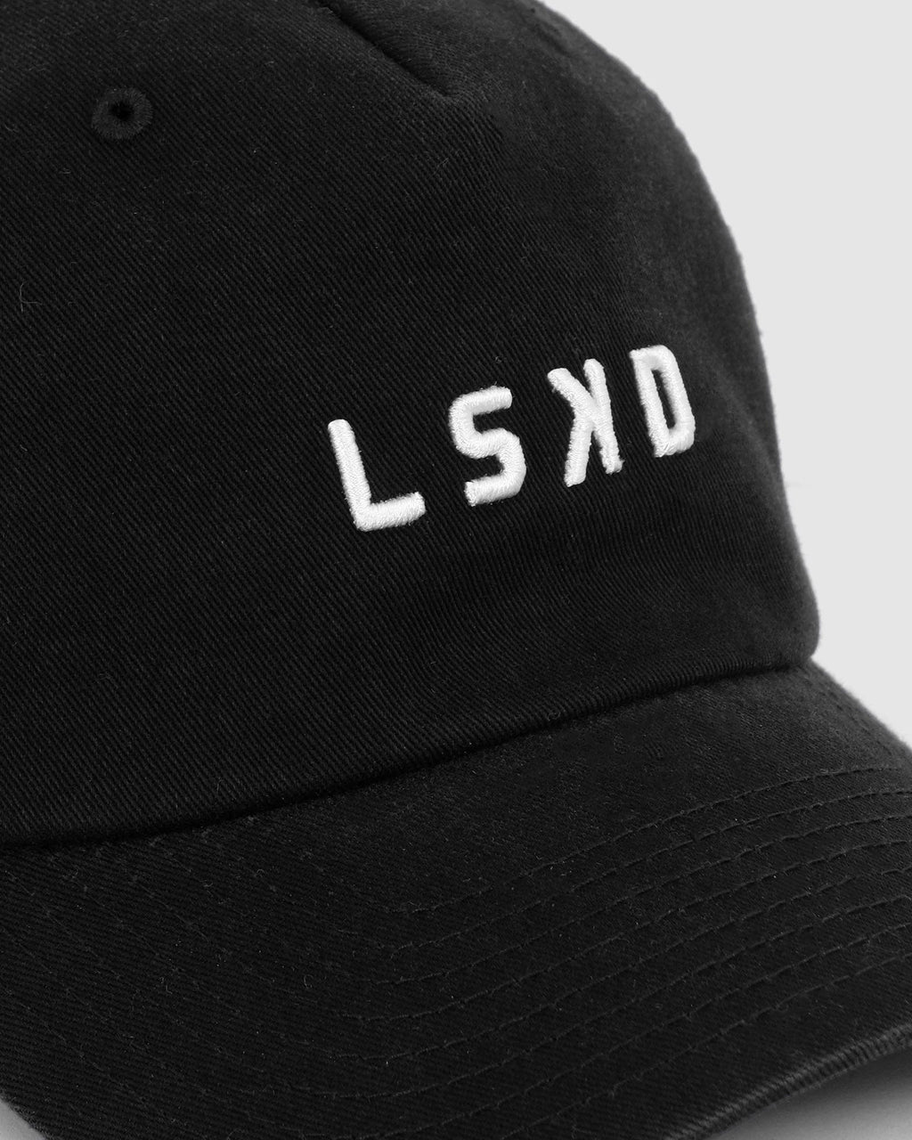 Model wearing Soft Top Cap - Washed Black