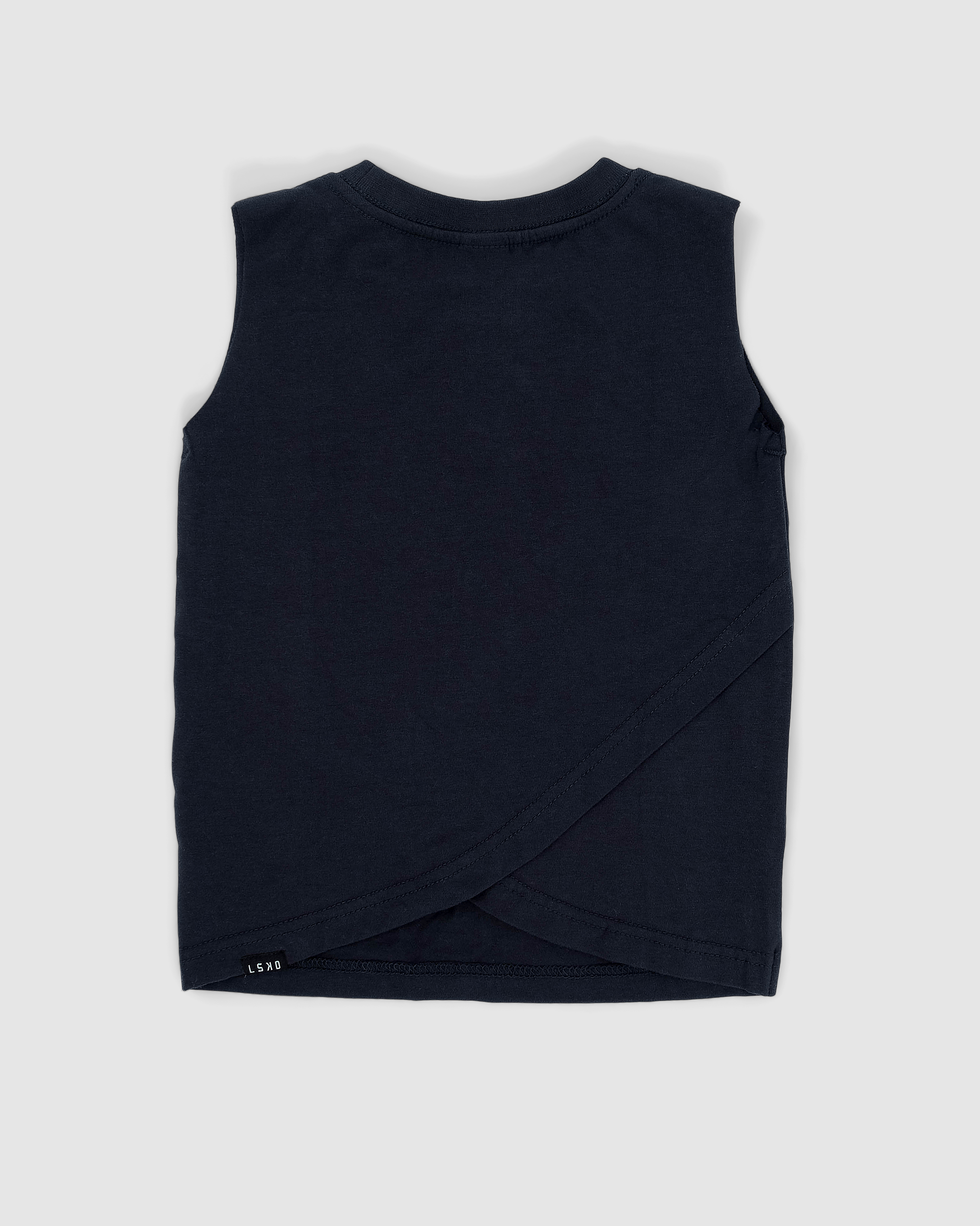 Model wearing Crossover Tank (00-8) - Carbon