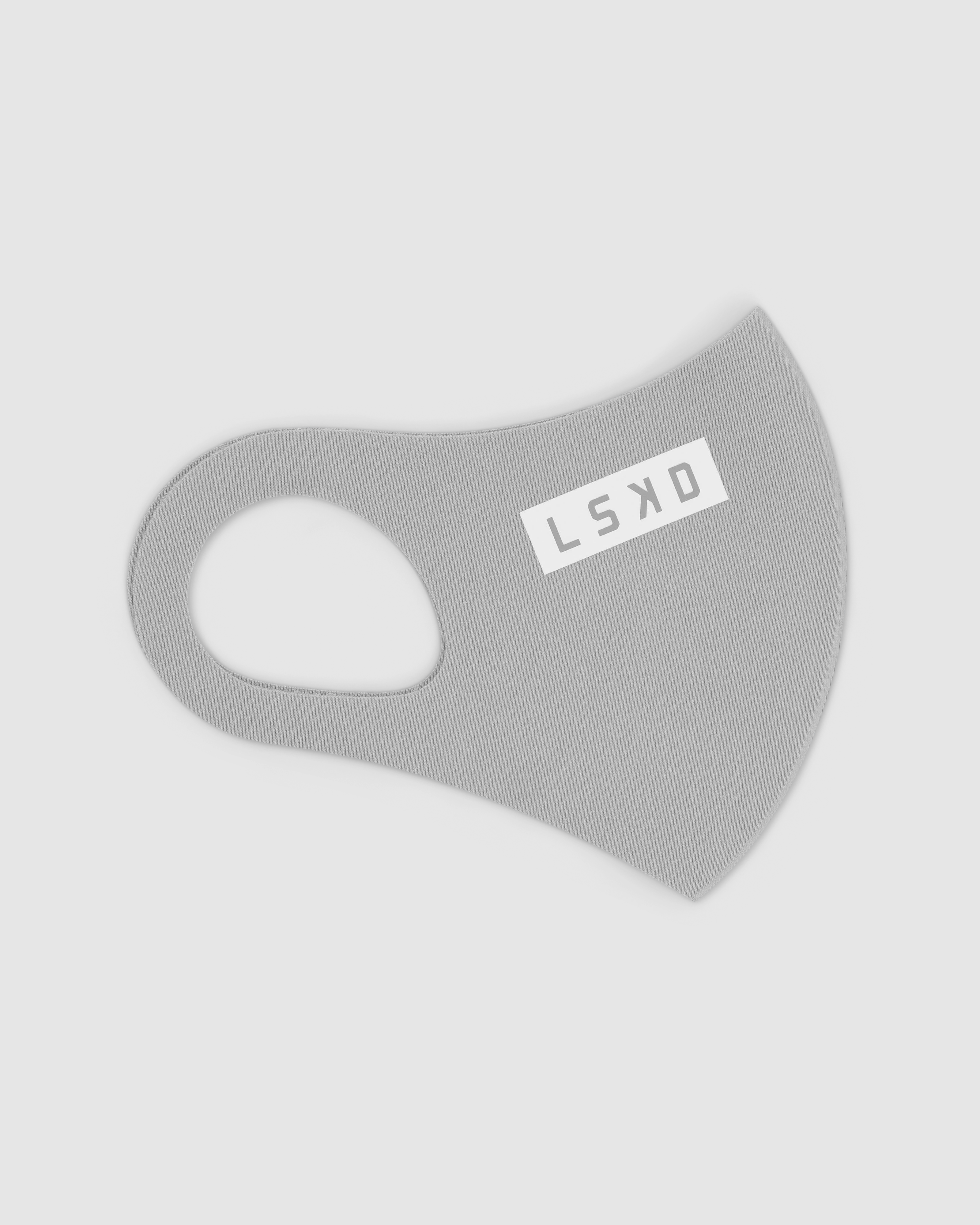 Model wearing Rep Face Mask - Alloy