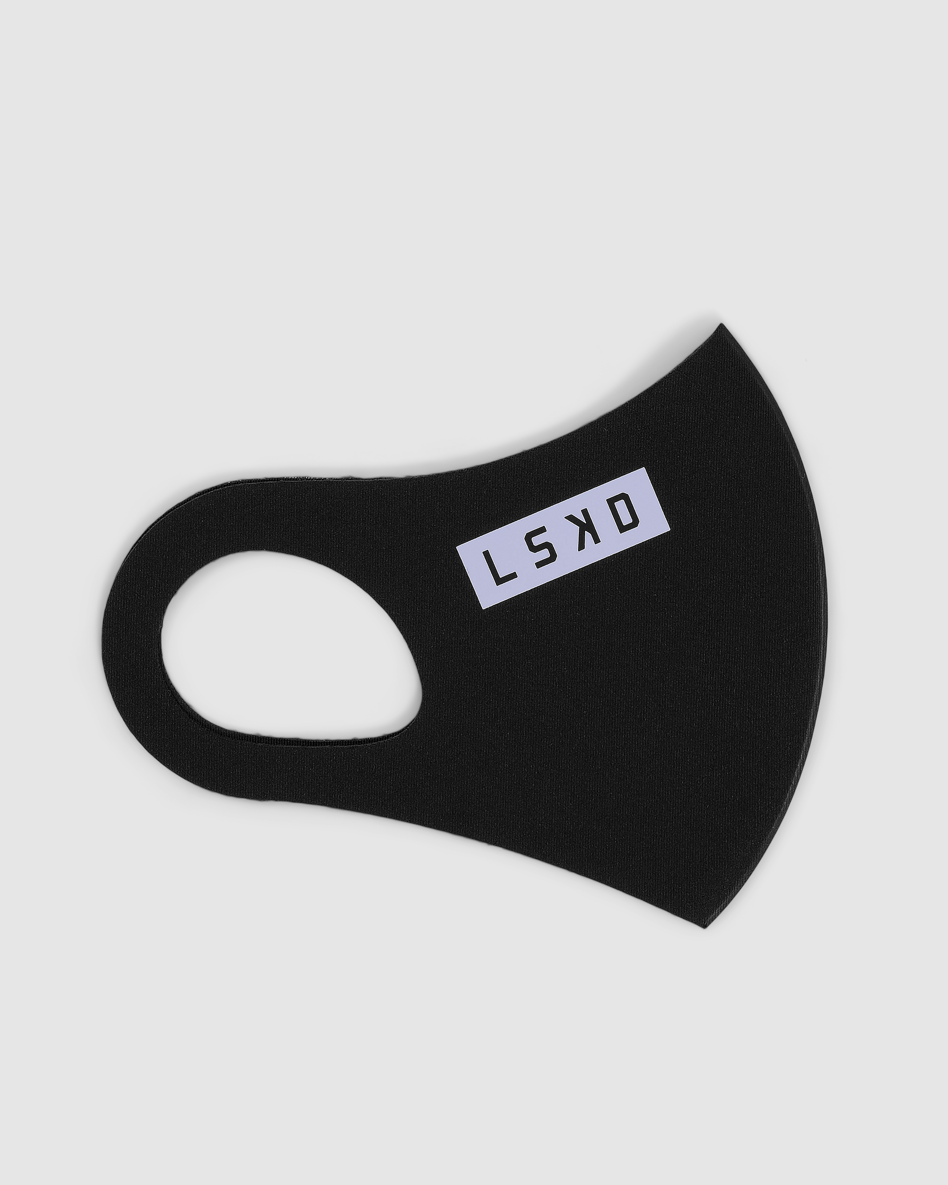 Model wearing Rep Face Mask - Black-Pastel Lilac