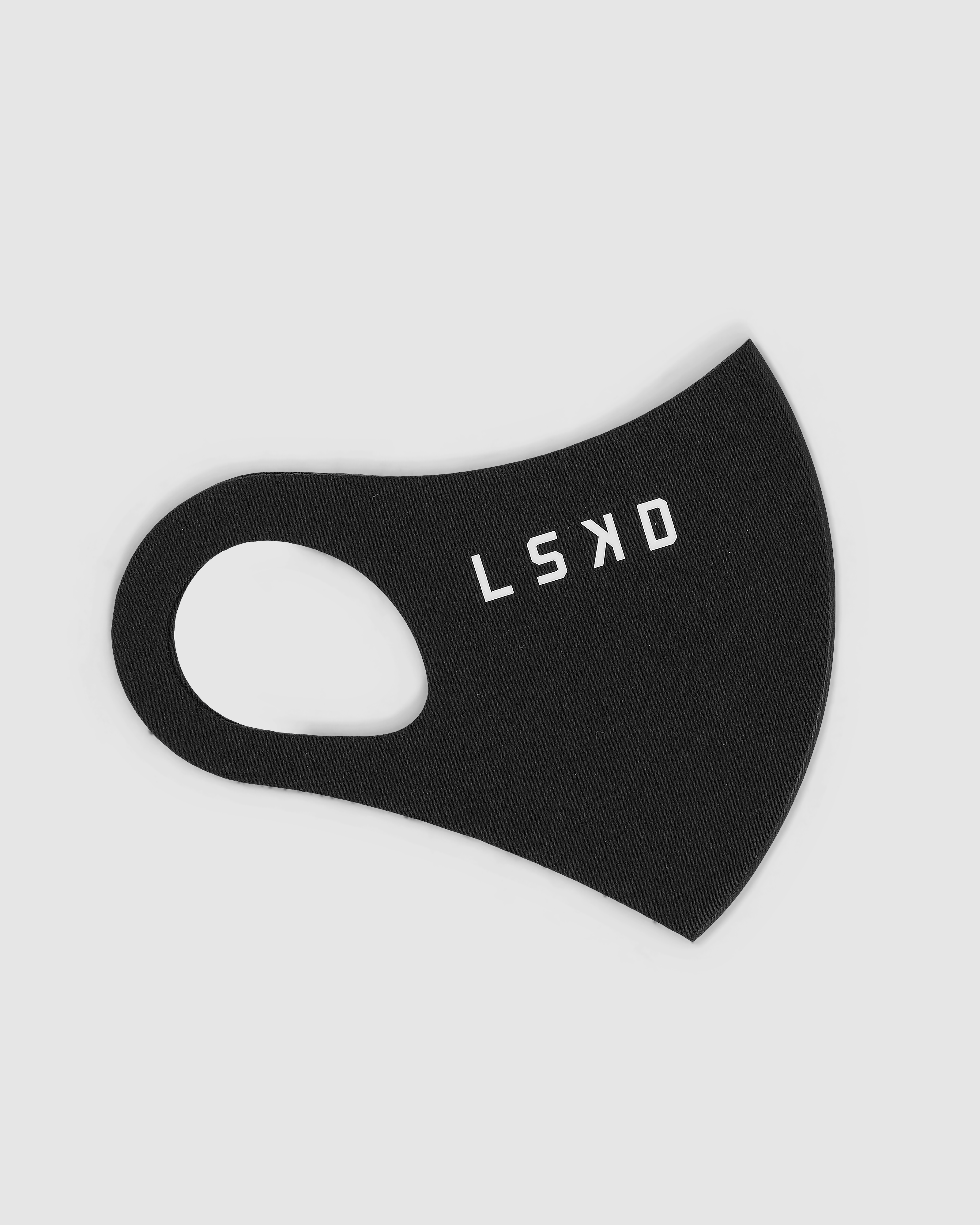 Model wearing Structure Face Mask - Black-White