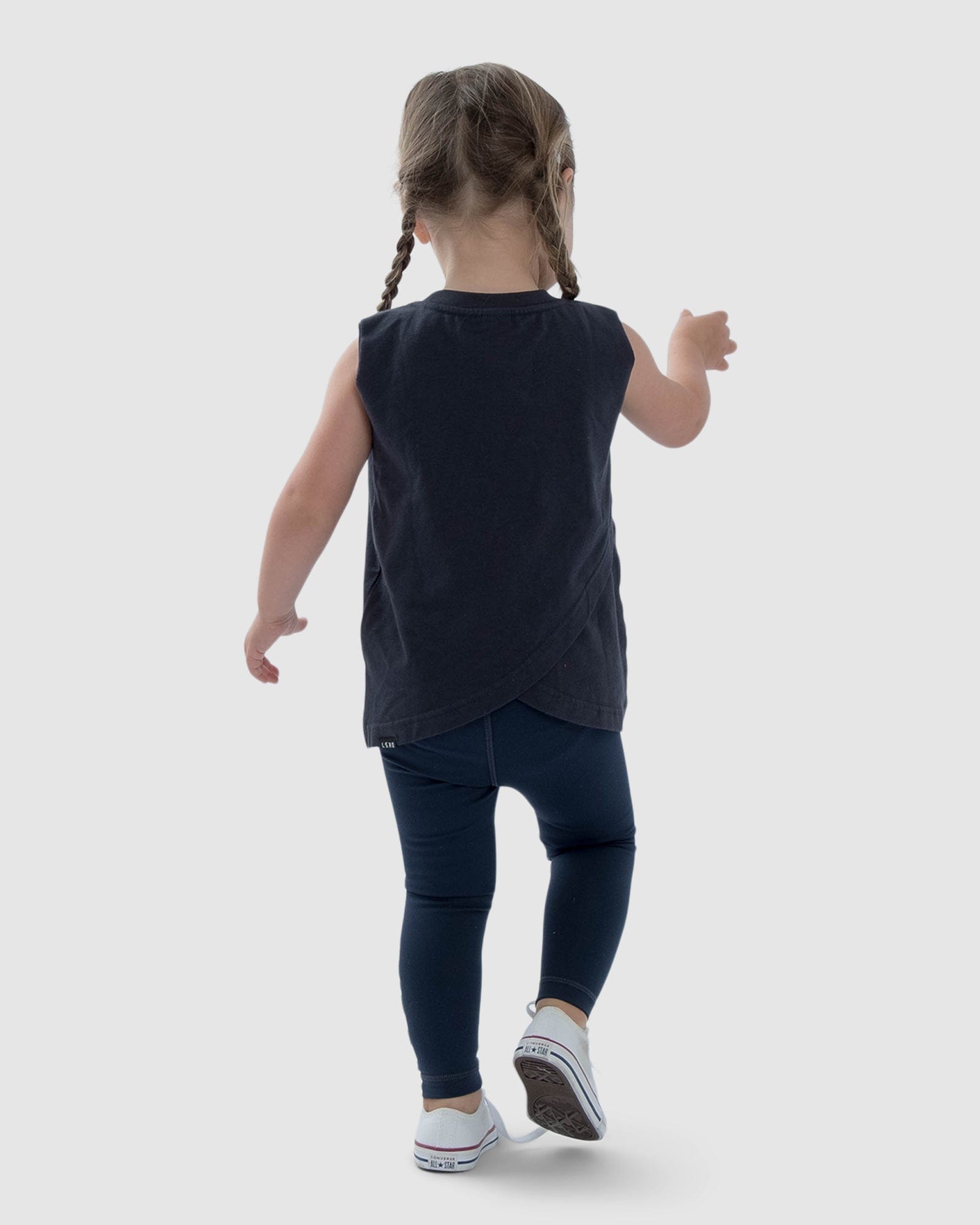 Model wearing Crossover Tank (00-8) - Carbon