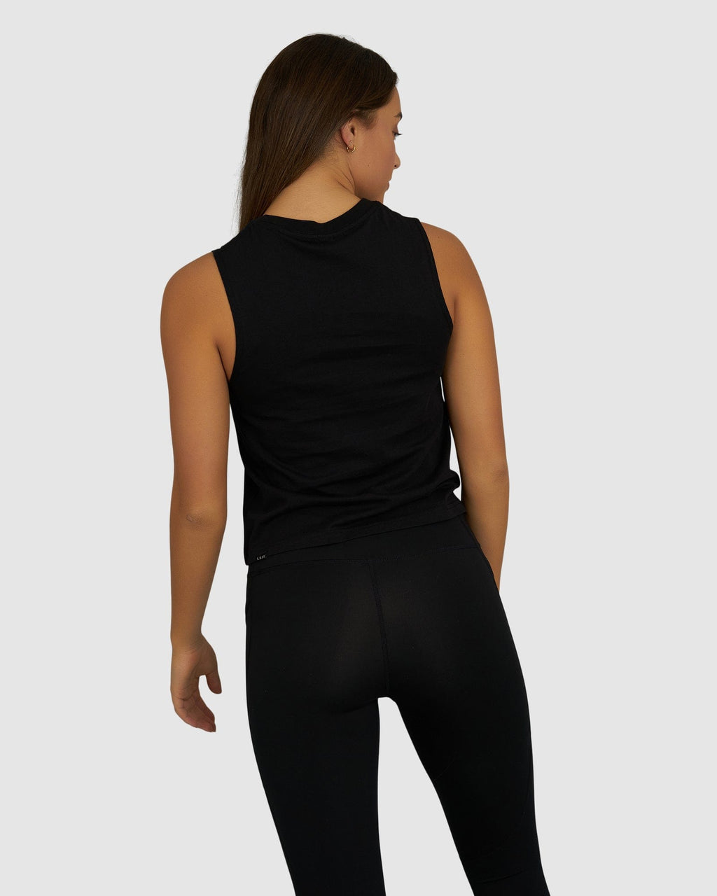 Model wearing Structure Tank - Black-White