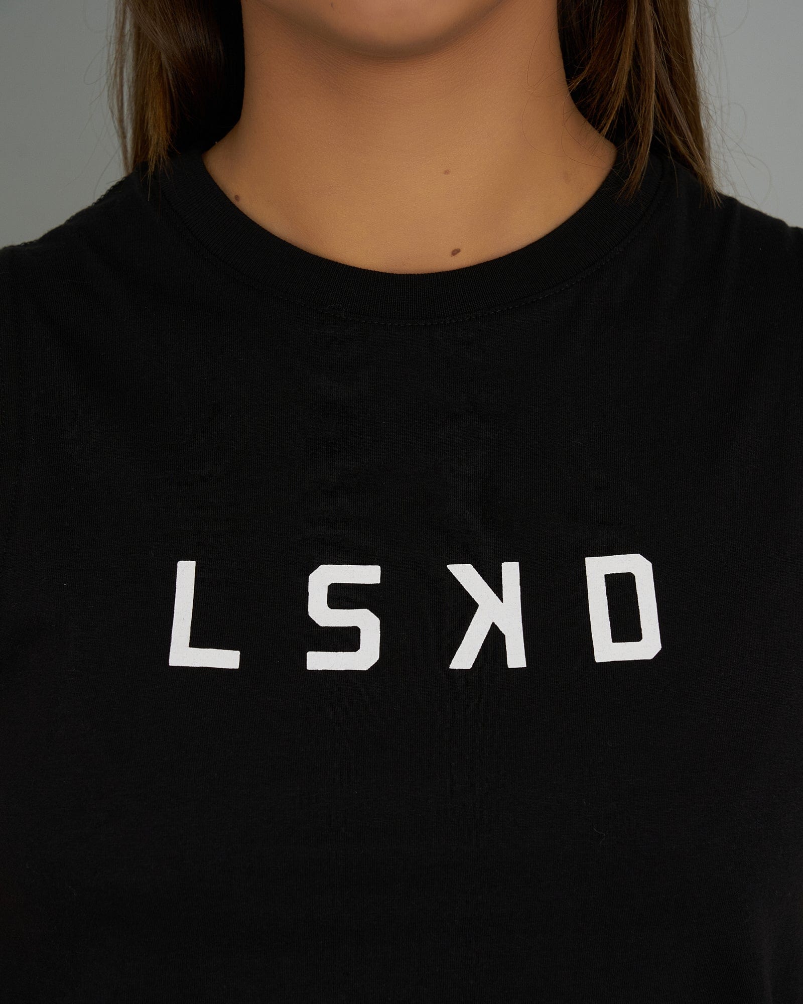 Model wearing Structure Tank - Black-White