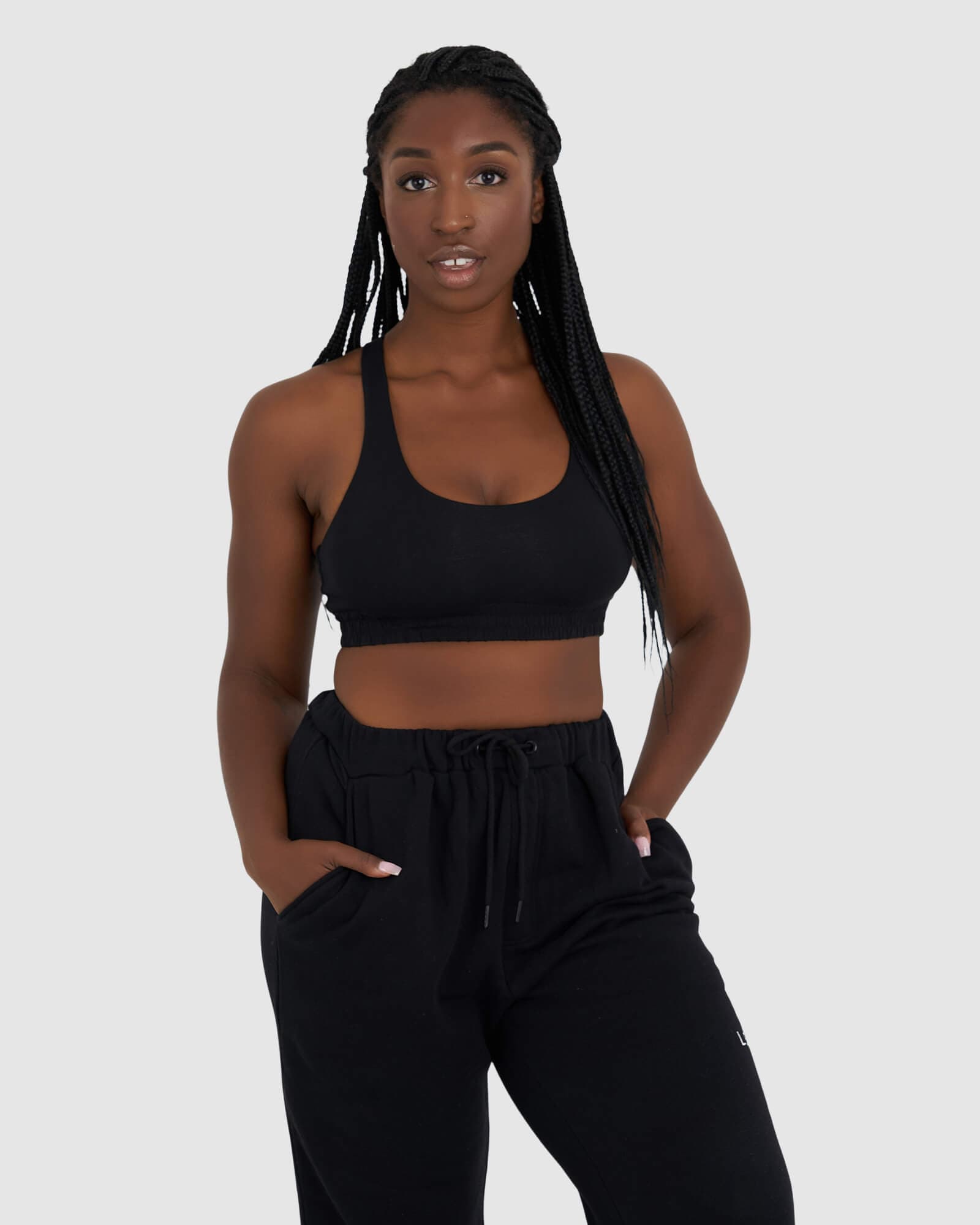 Model wearing Fast Crop - Black