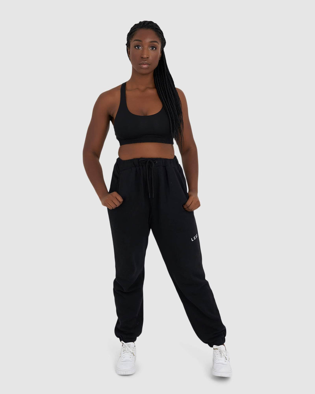 Model wearing Fast Crop - Black