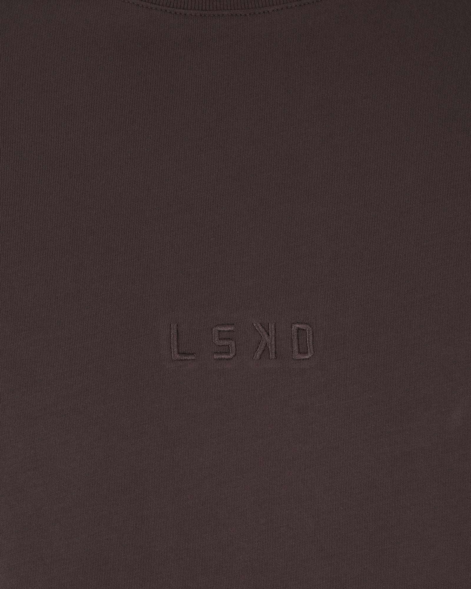 Model wearing Field Tee Dress - Peppercorn