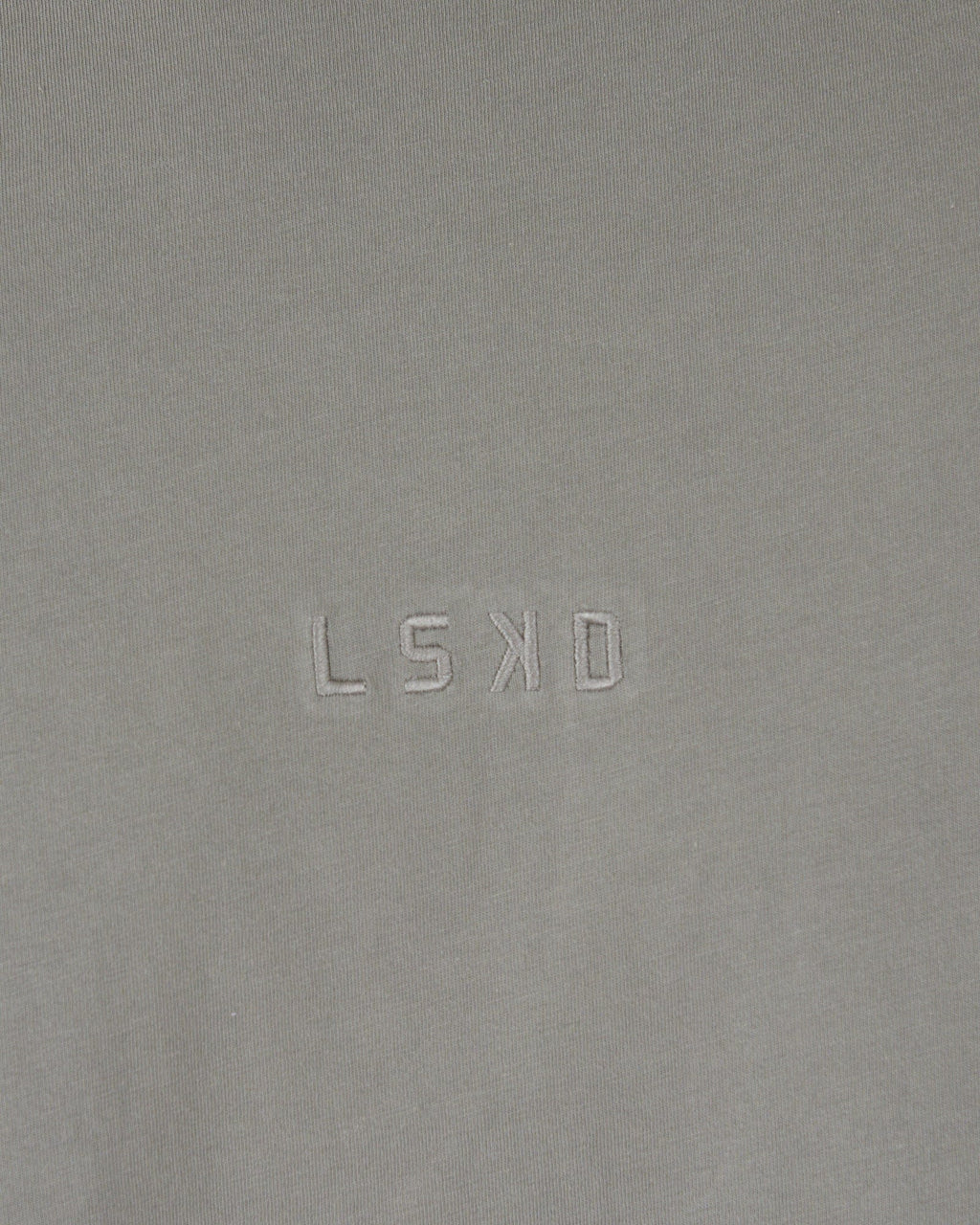 Model wearing Field Crop Tee - Frost Grey