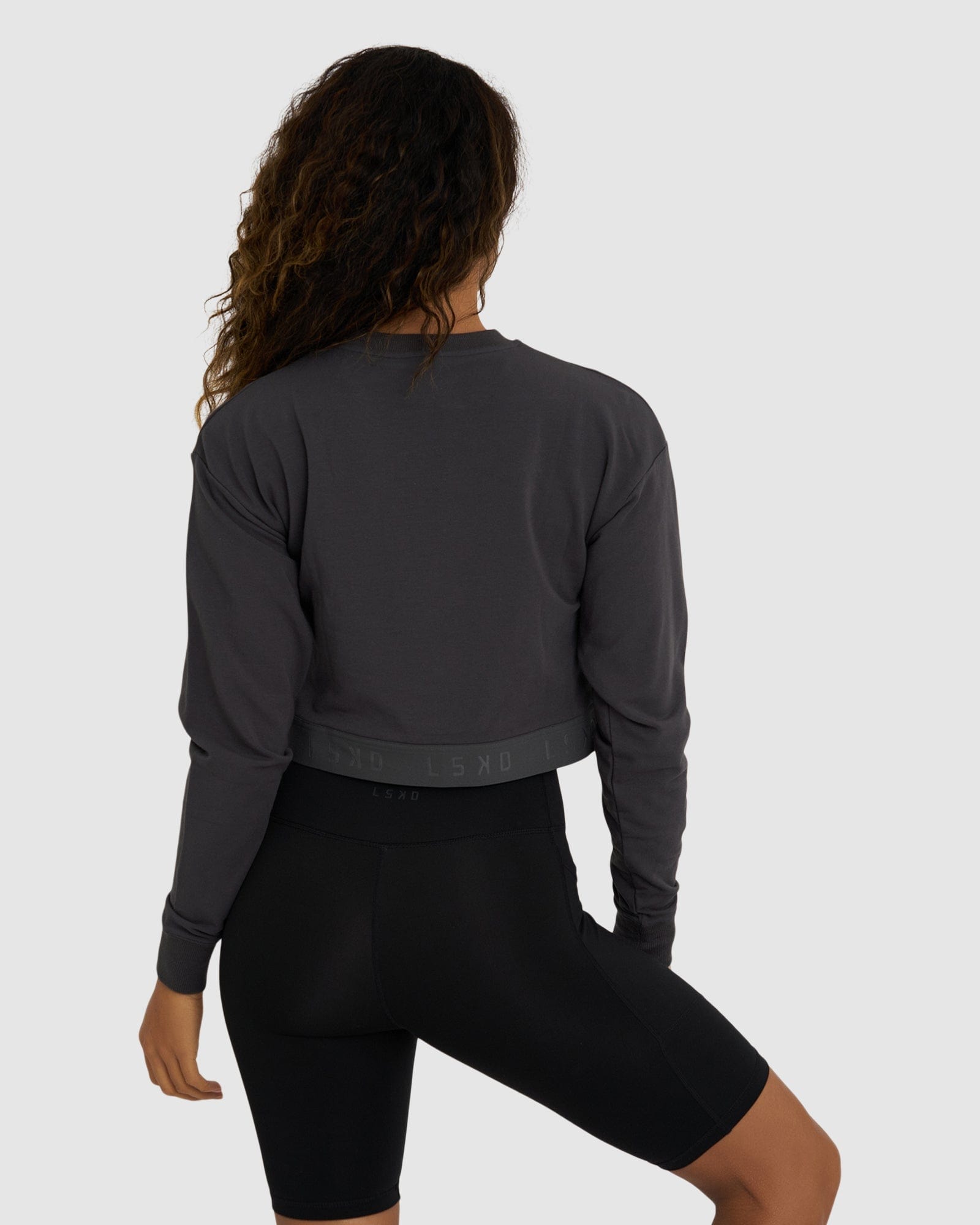 Model wearing Competition Sweater - Asphalt