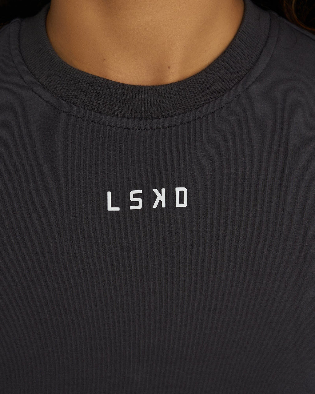 Model wearing Competition Sweater - Asphalt