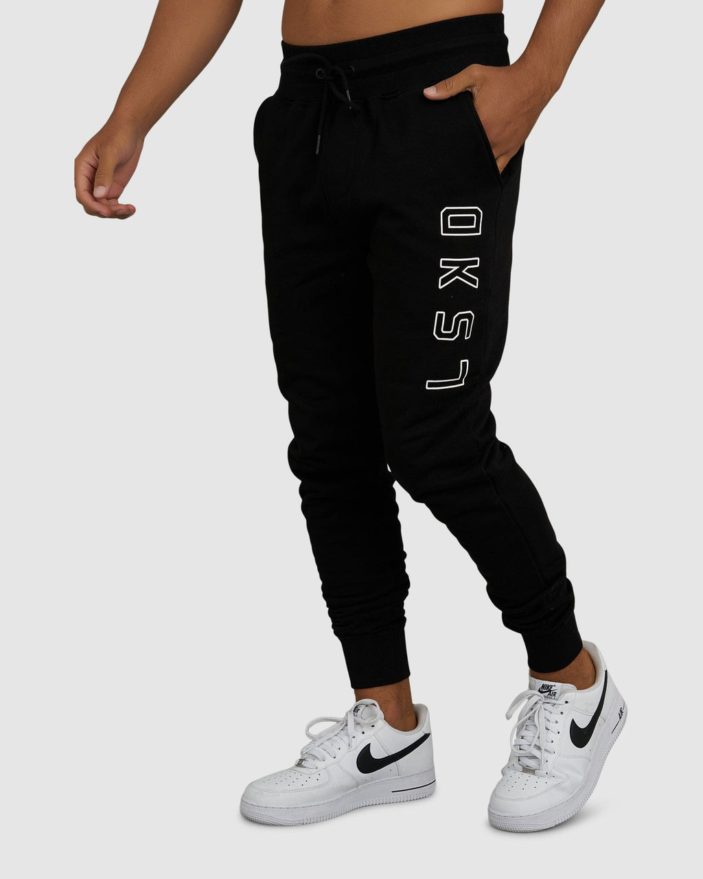Model wearing Tidy Track Pant - Black