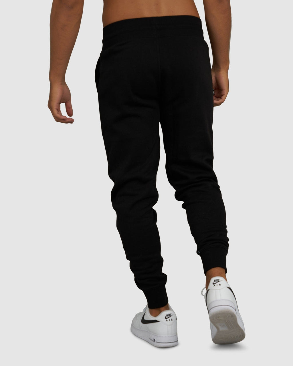 Model wearing Structure Track Pant - Black-White