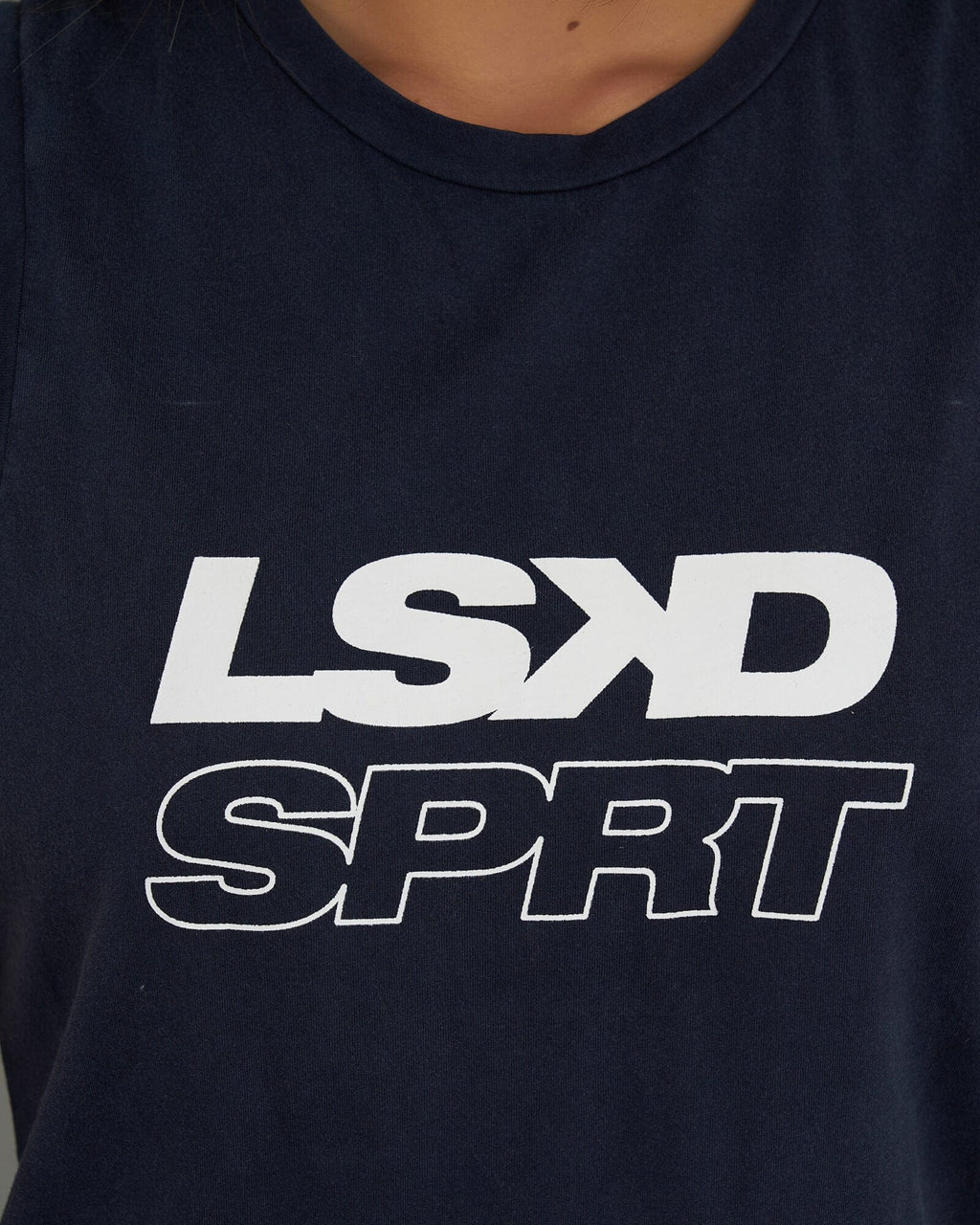 Model wearing SPRT Tank Dress - Pigment Navy