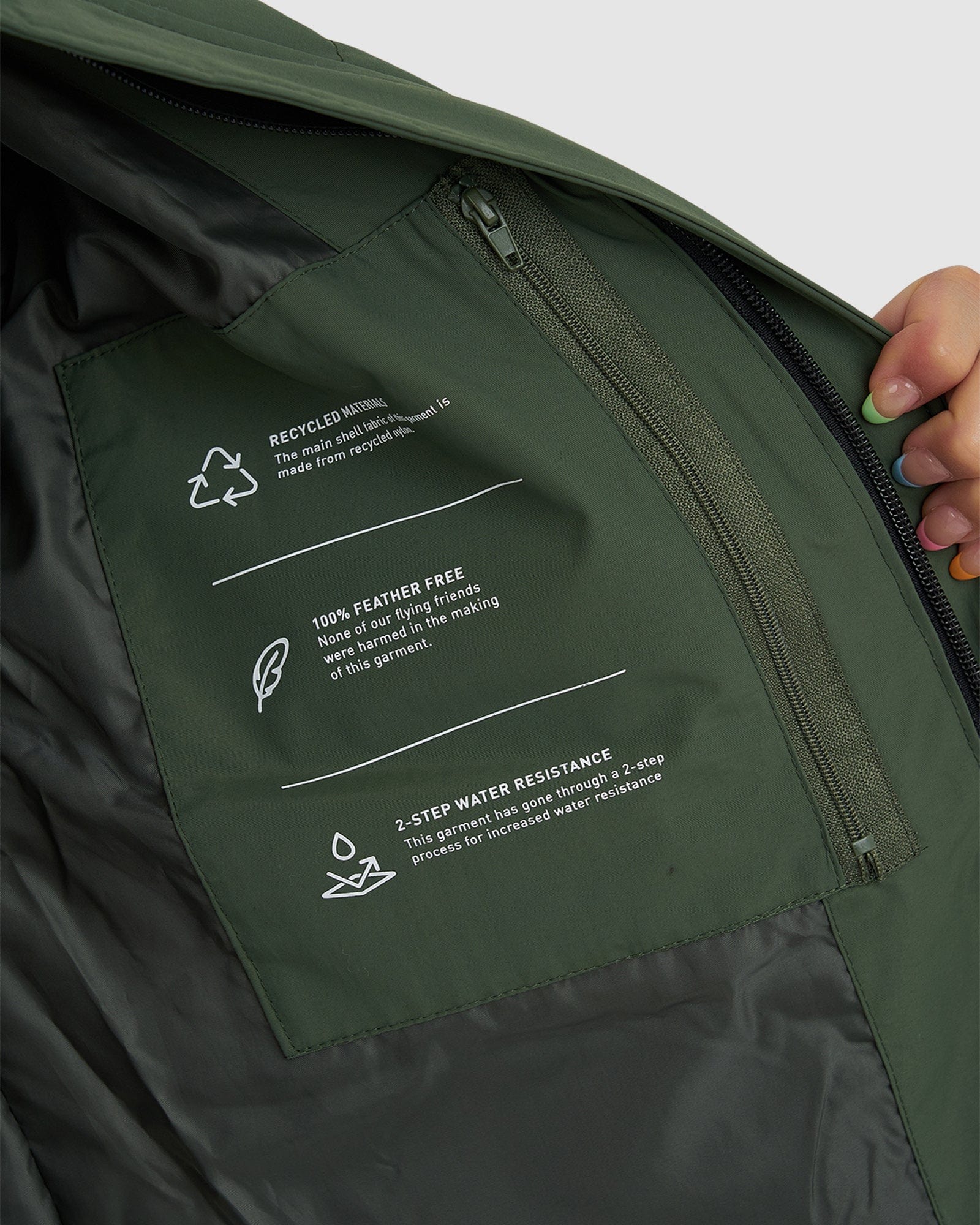 Model wearing Roasted Puffer Jacket 21  - Thyme