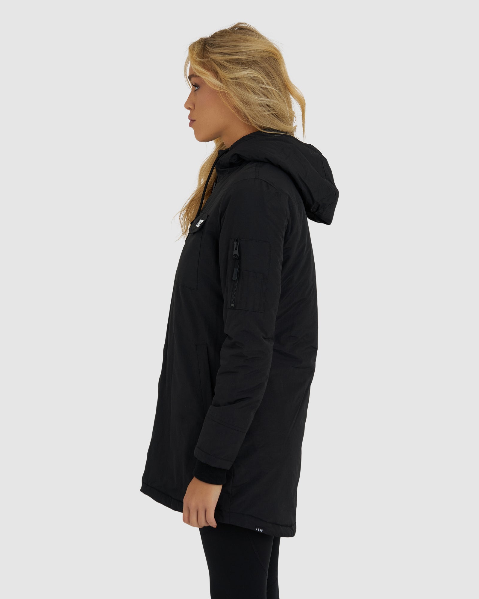 Model wearing Auxiliary Jacket 21 - Black