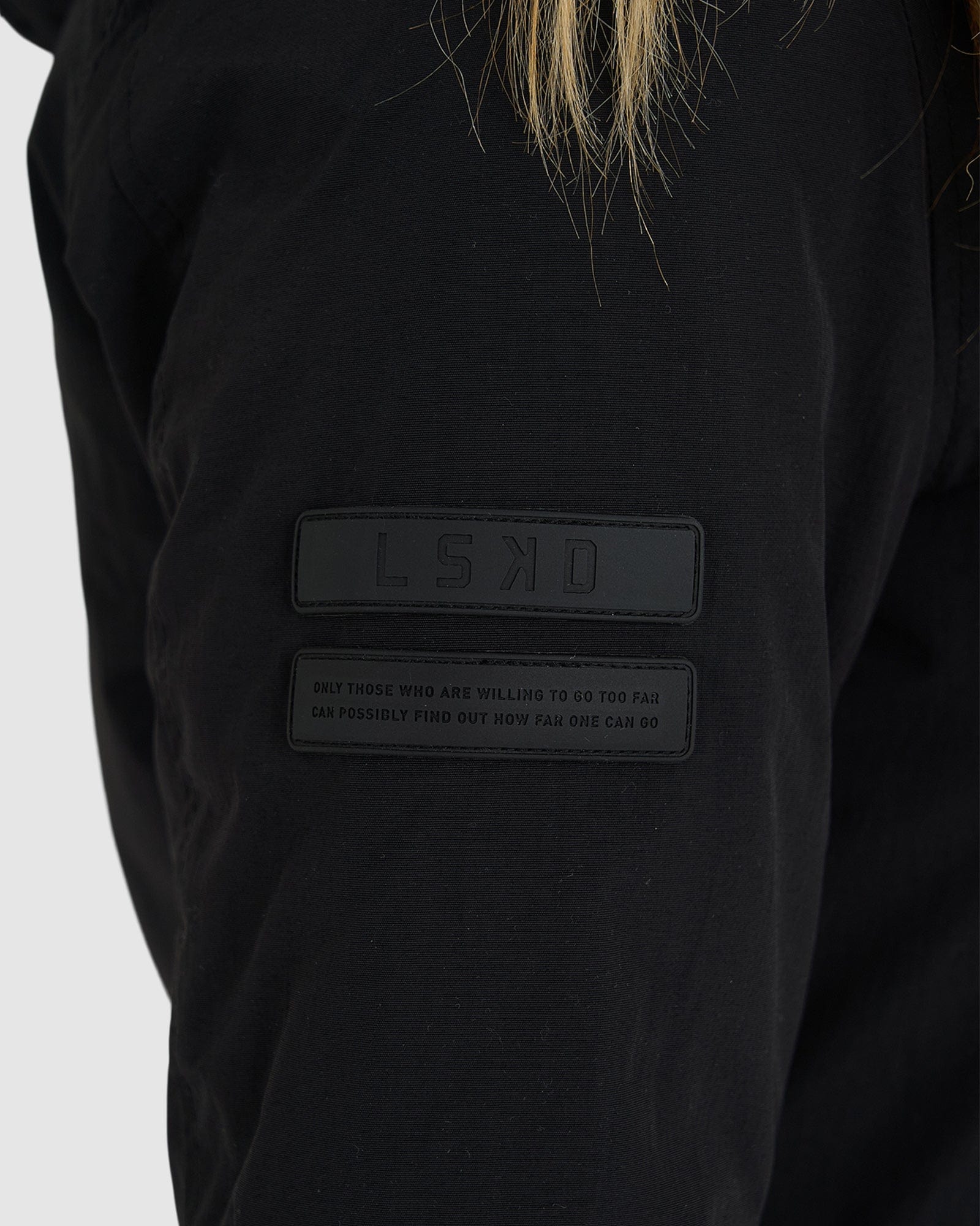 Model wearing Auxiliary Jacket 21 - Black