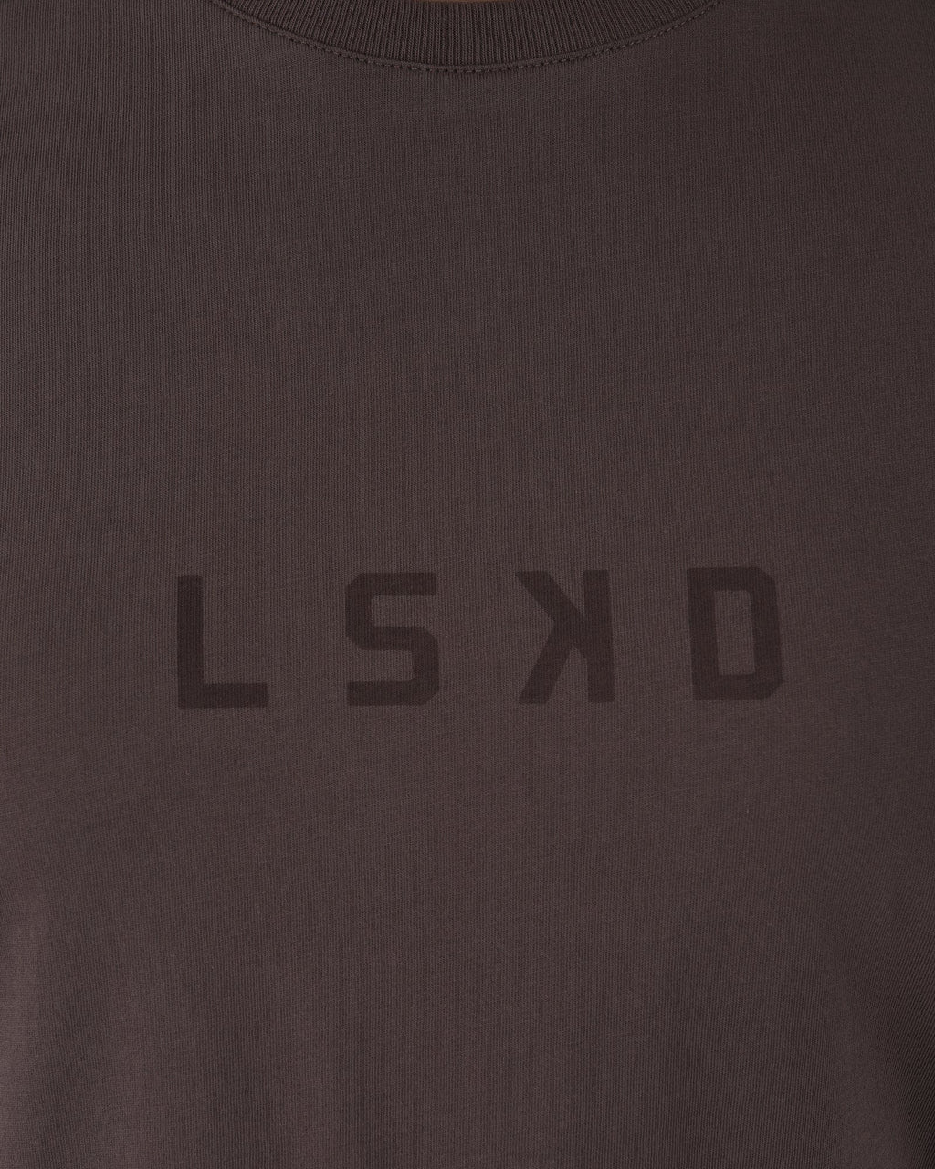 Model wearing Structure Tee - Peppercorn