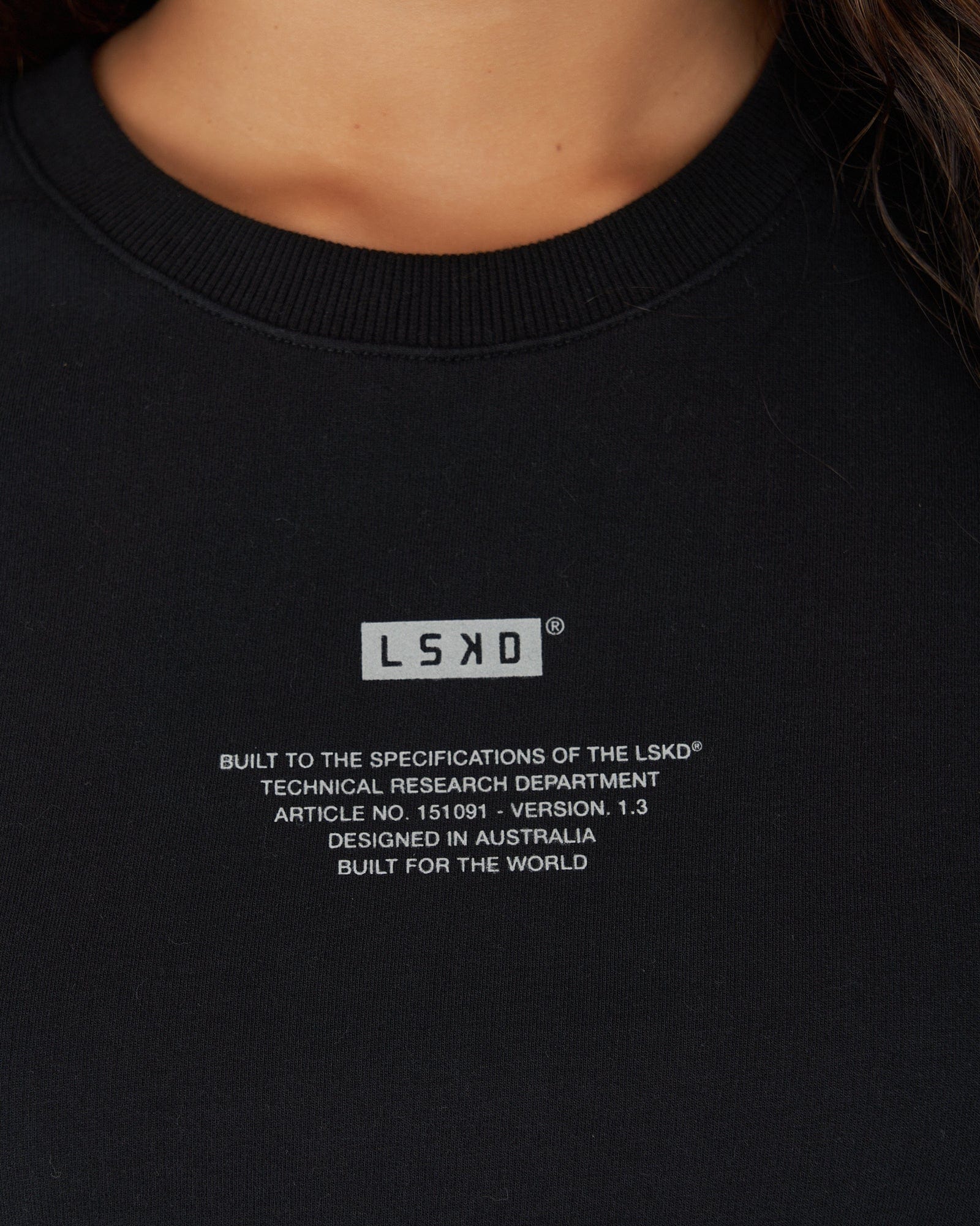 Model wearing Graph Pull Tank - Black