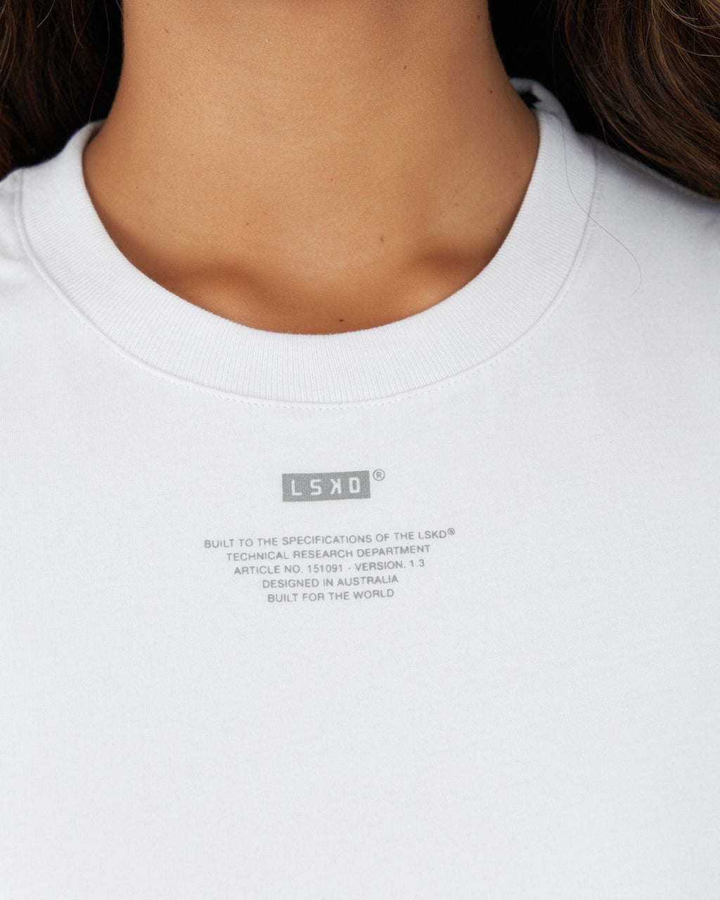 Model wearing Overlap Tank - White