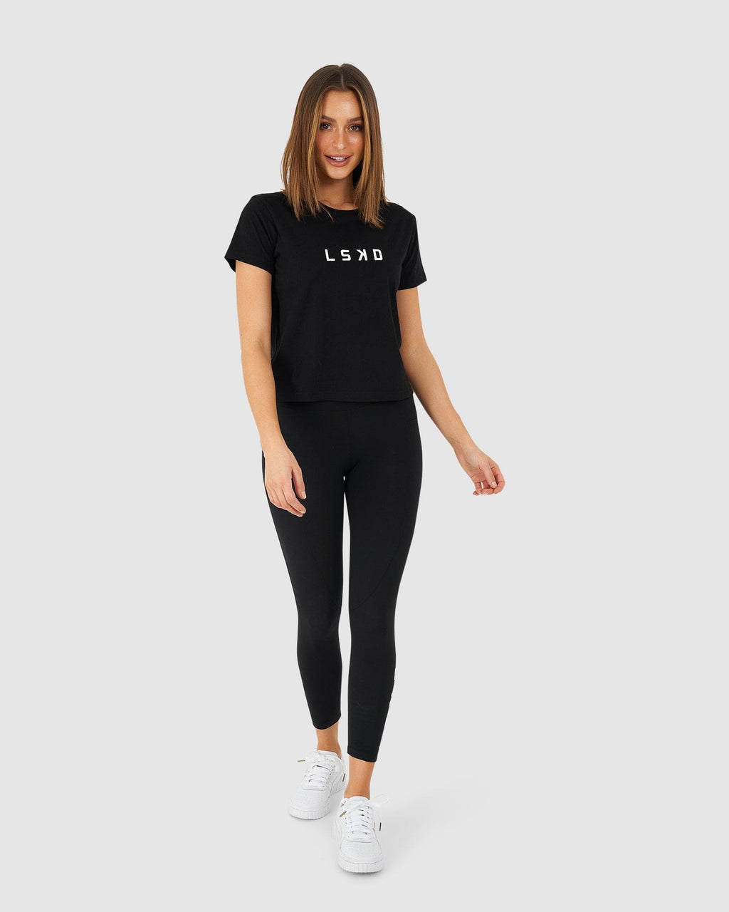 Model wearing Structure Tee - Black