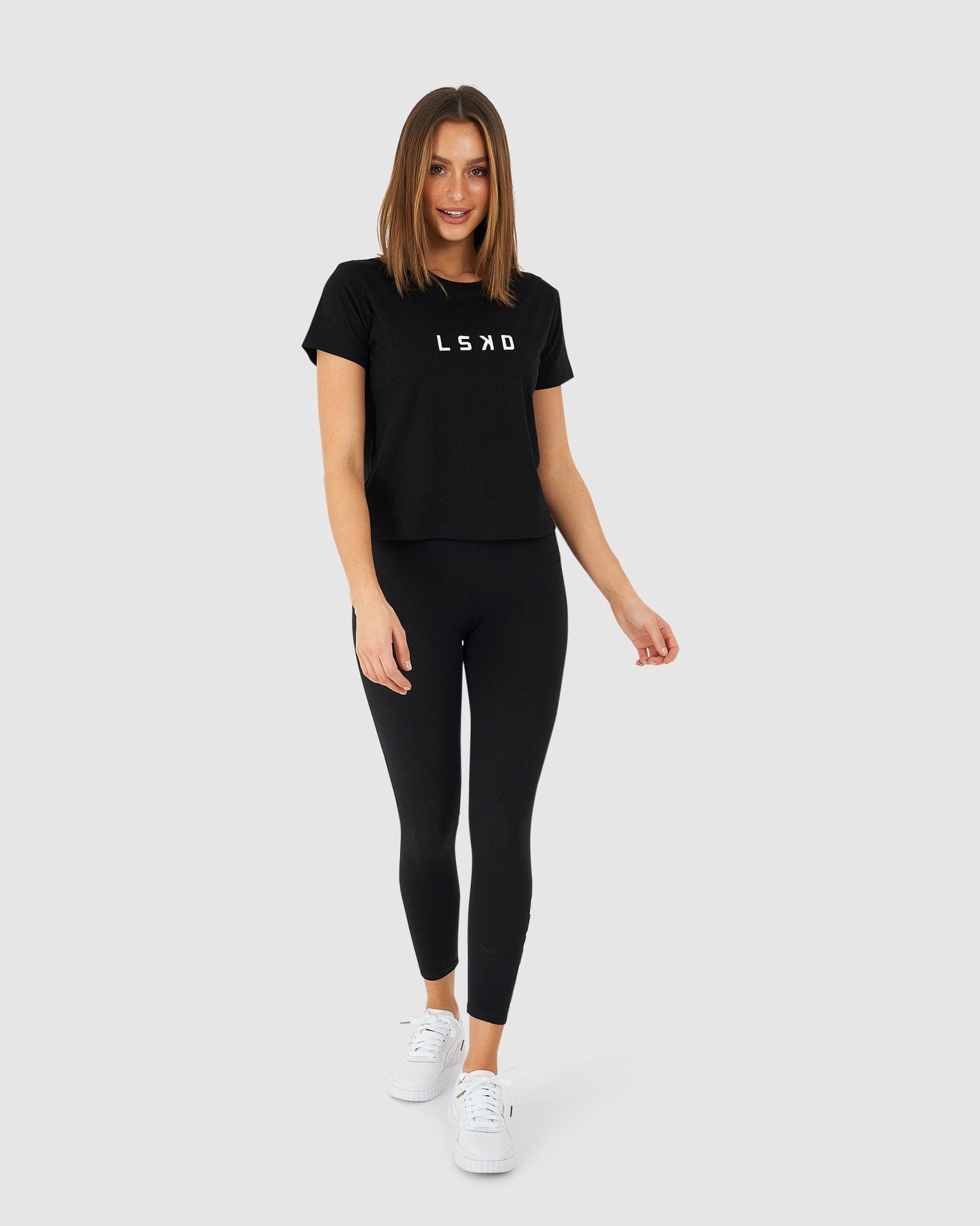 Model wearing Structure Tee - Black