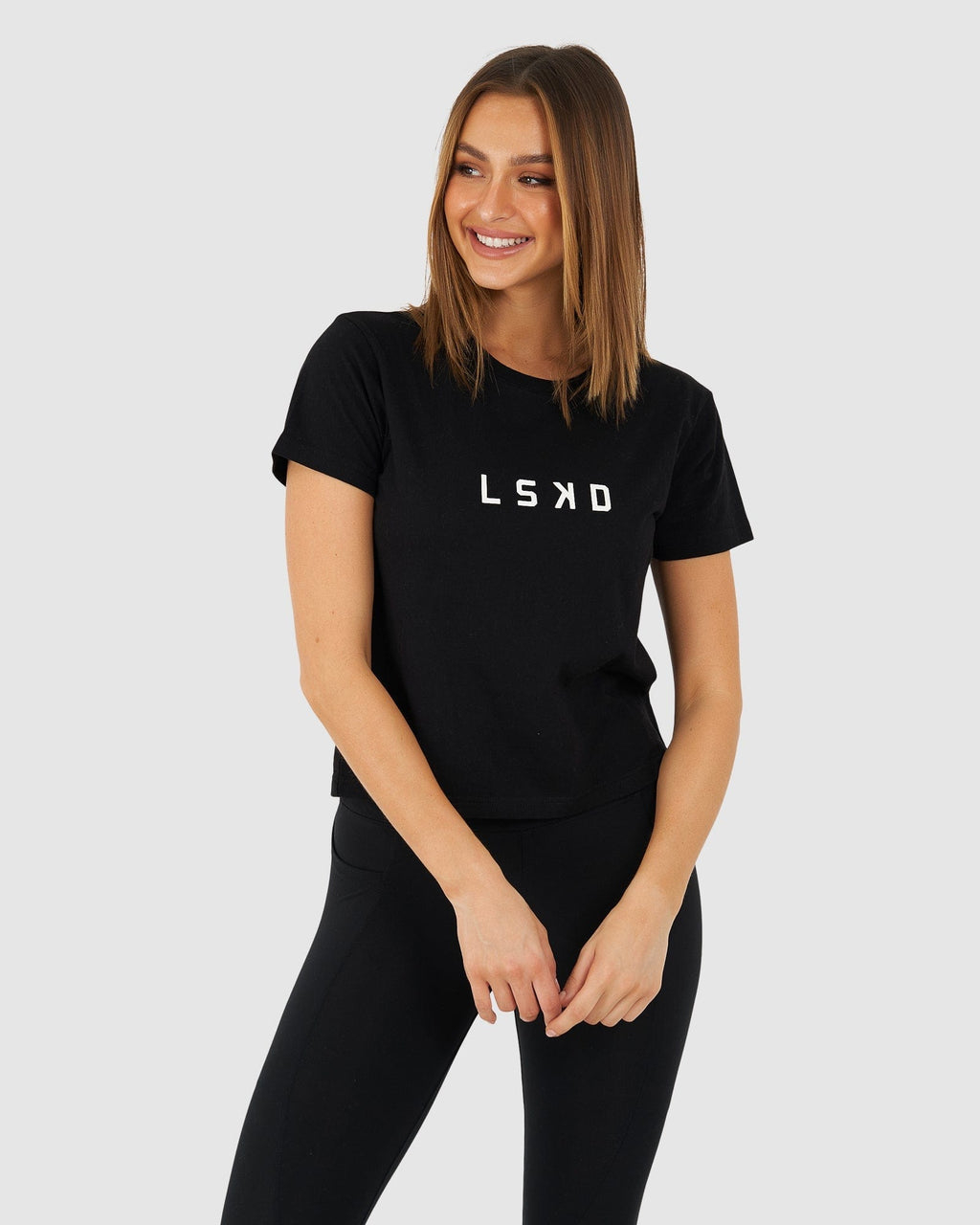 Model wearing Structure Tee - Black