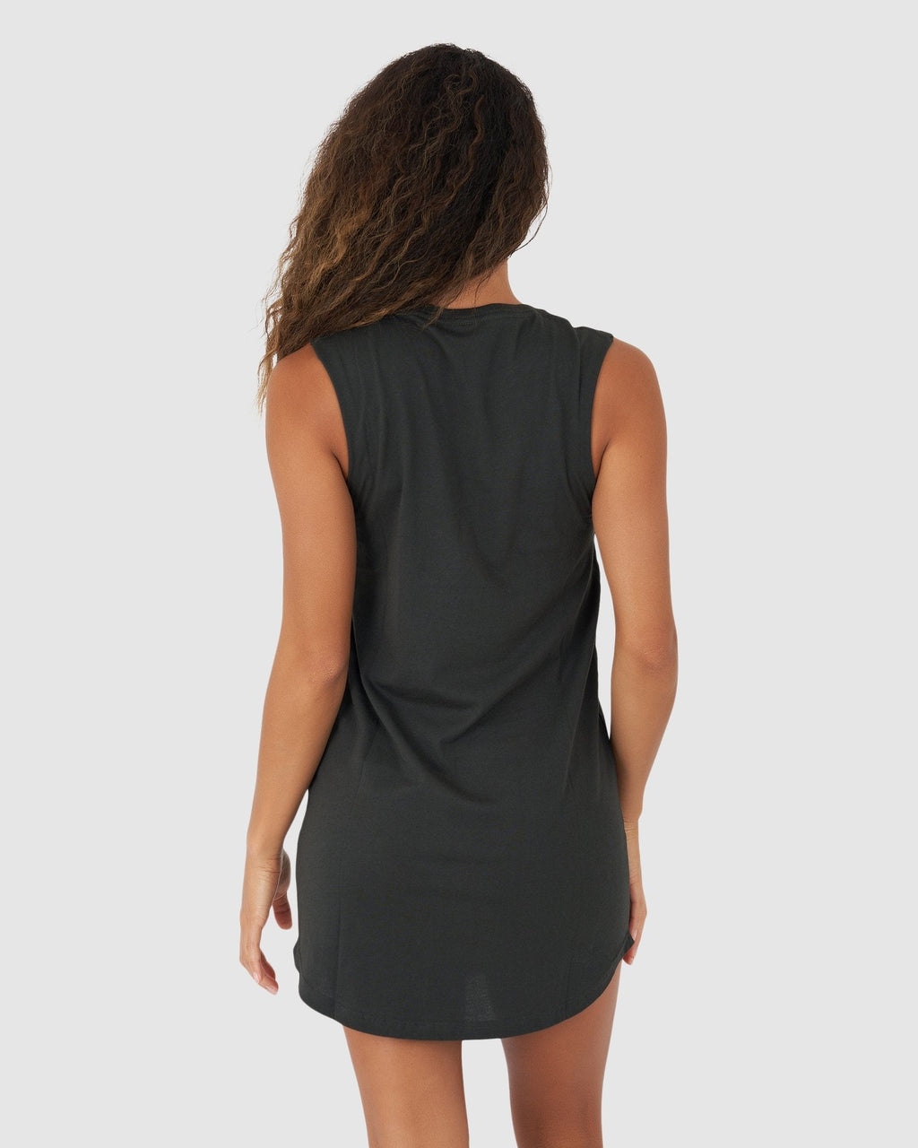 Model wearing Pump Tank Dress - Pirate Black