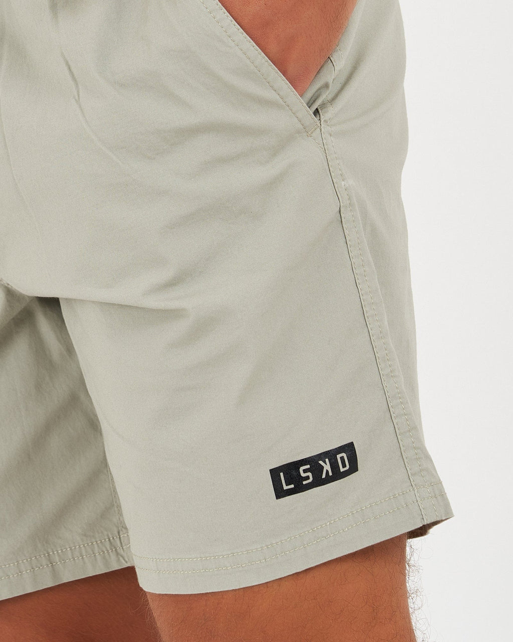 Model wearing Daily Short - Stone