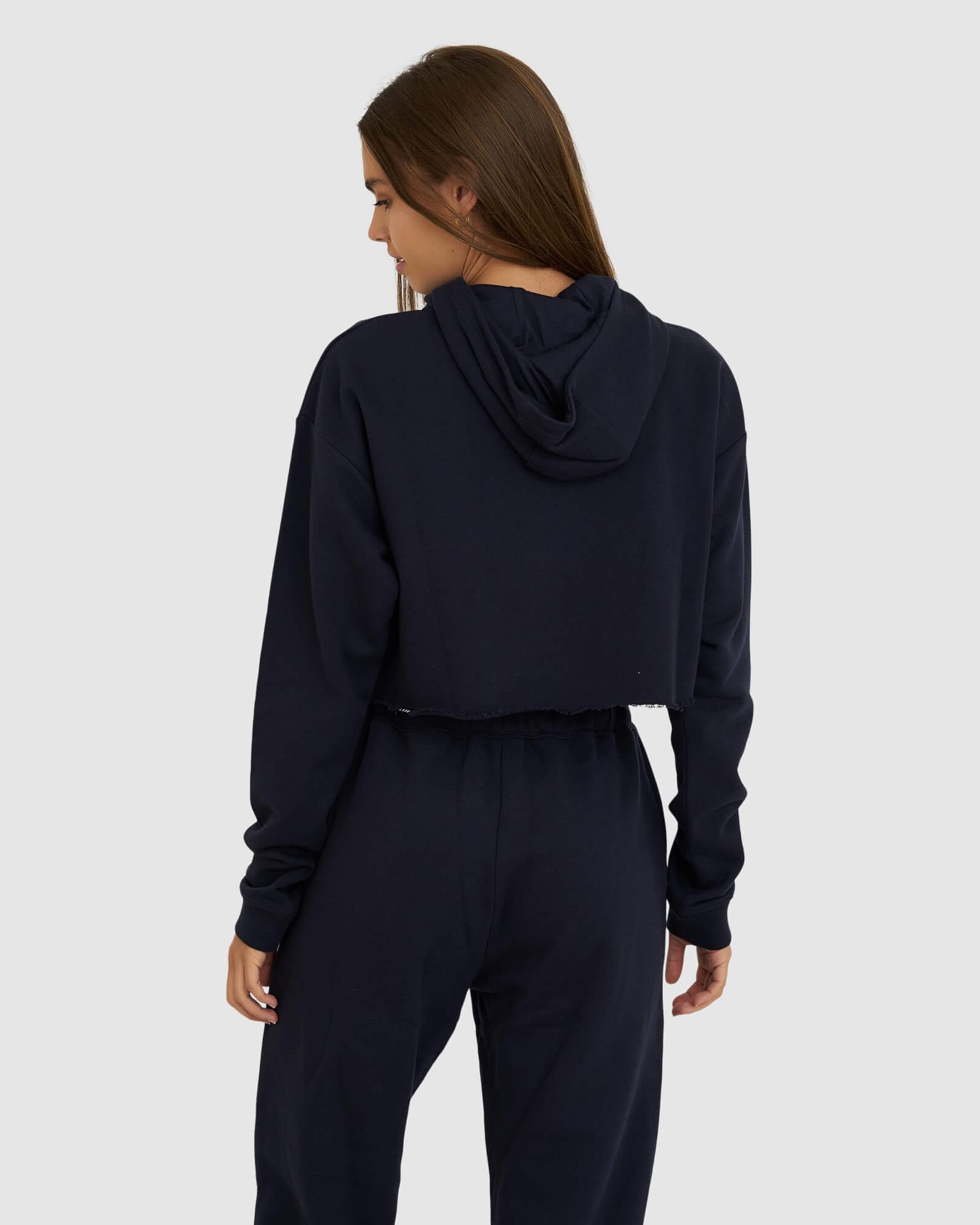 Model wearing Field Pullover - Navy