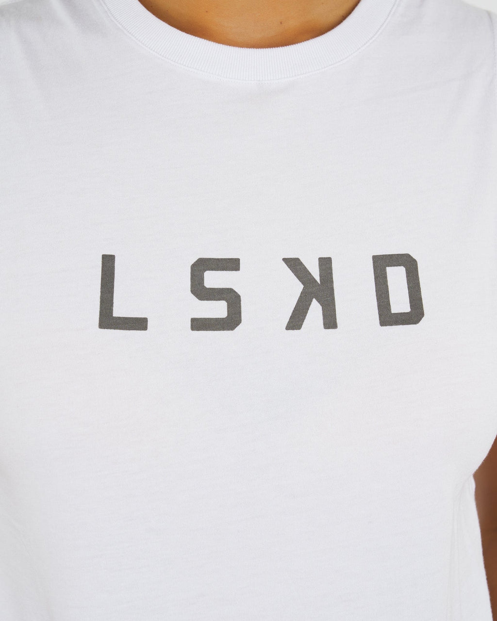 Model wearing Structure Tee - White-Shade