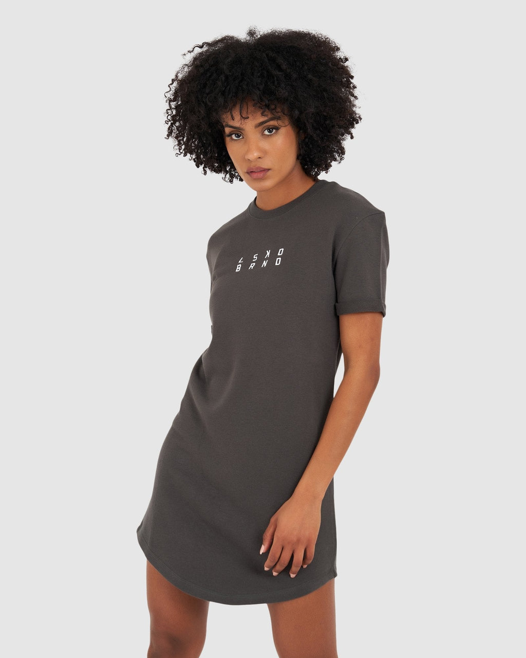 Model wearing Stacker Dress - Vintage Black