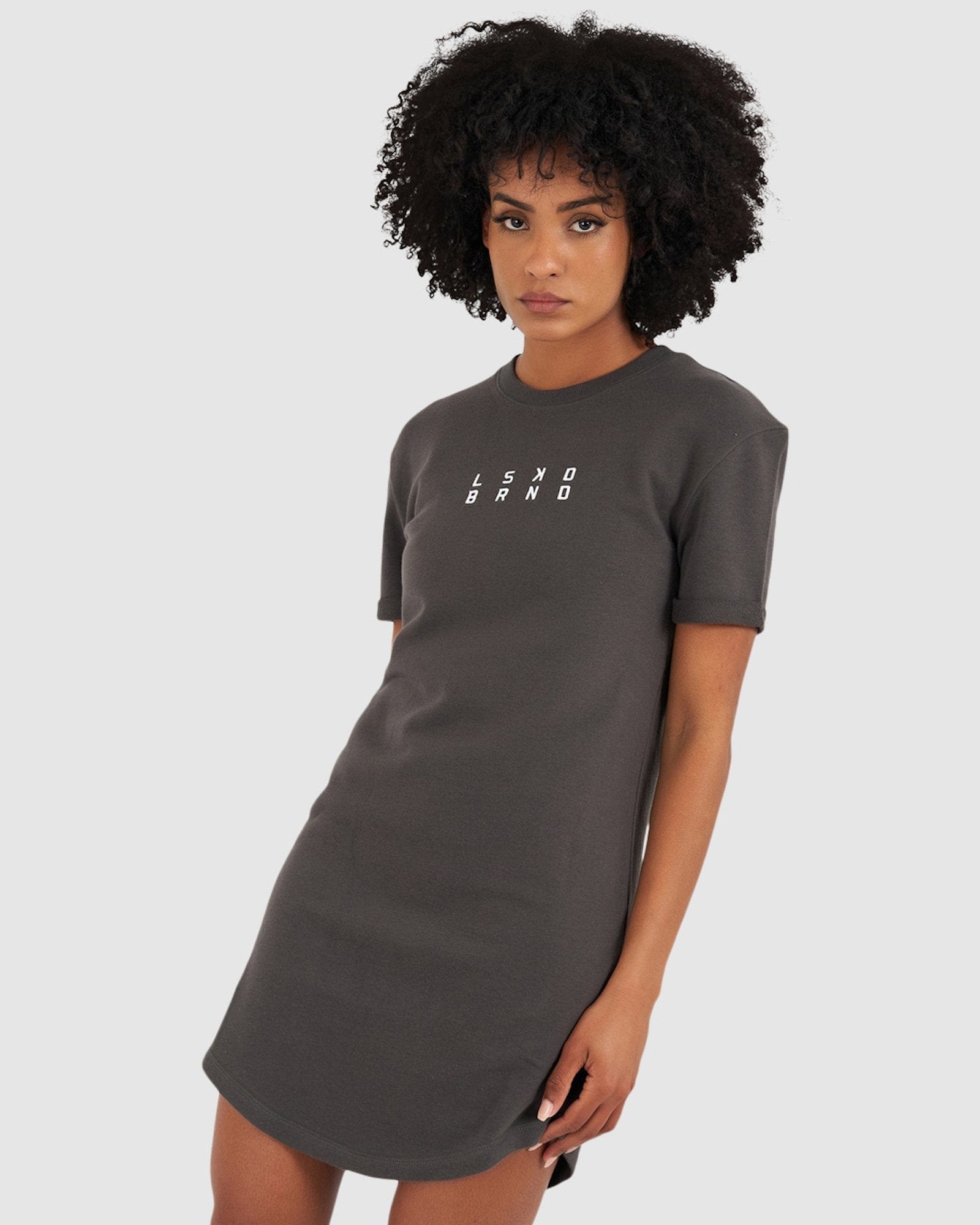 Model wearing Stacker Dress - Vintage Black