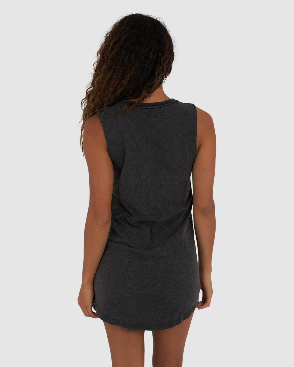 Model wearing Warfare Tank Dress - Pigment Black
