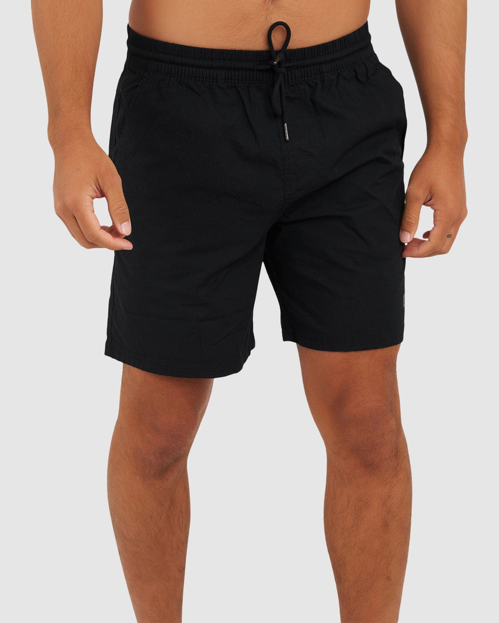 Model wearing Daily Short - Black-Black