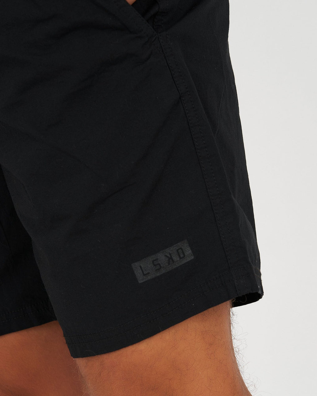 Model wearing Daily Short - Black-Black