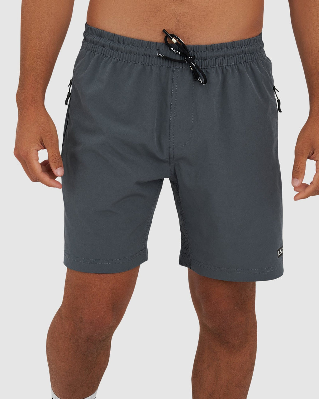 Model wearing Rep 7" Performance Short - Turbulence