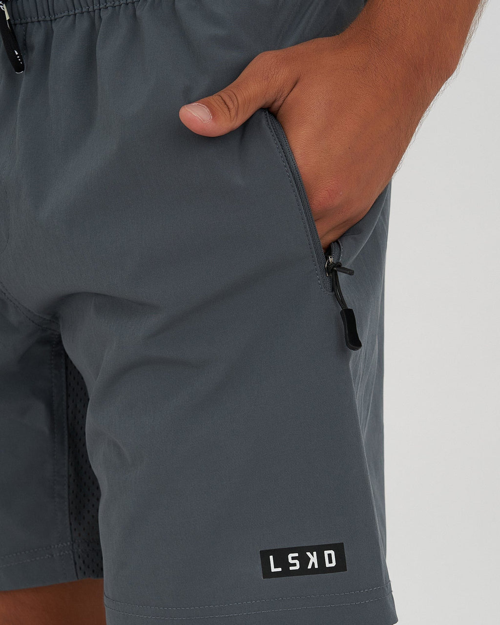 Model wearing Rep 7" Performance Short - Turbulence