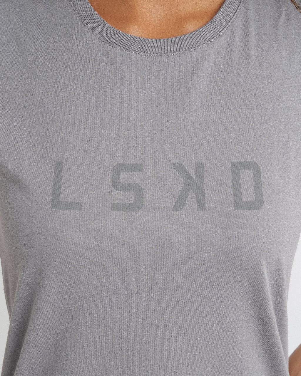 Model wearing Structure Dress - Frost Grey