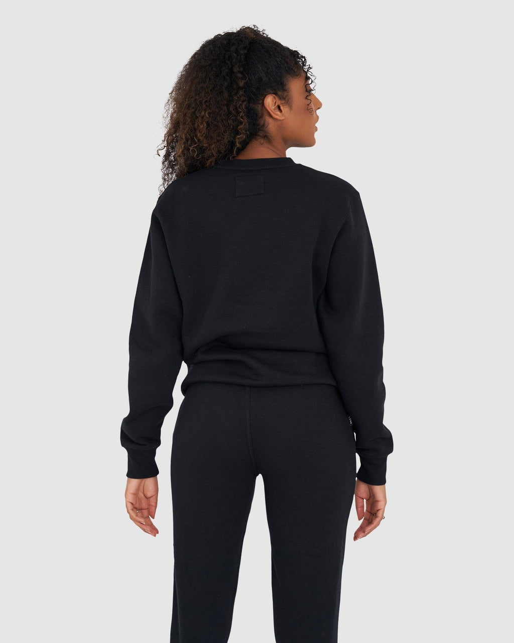 Model wearing Unisex Structure Sweater - Black-White