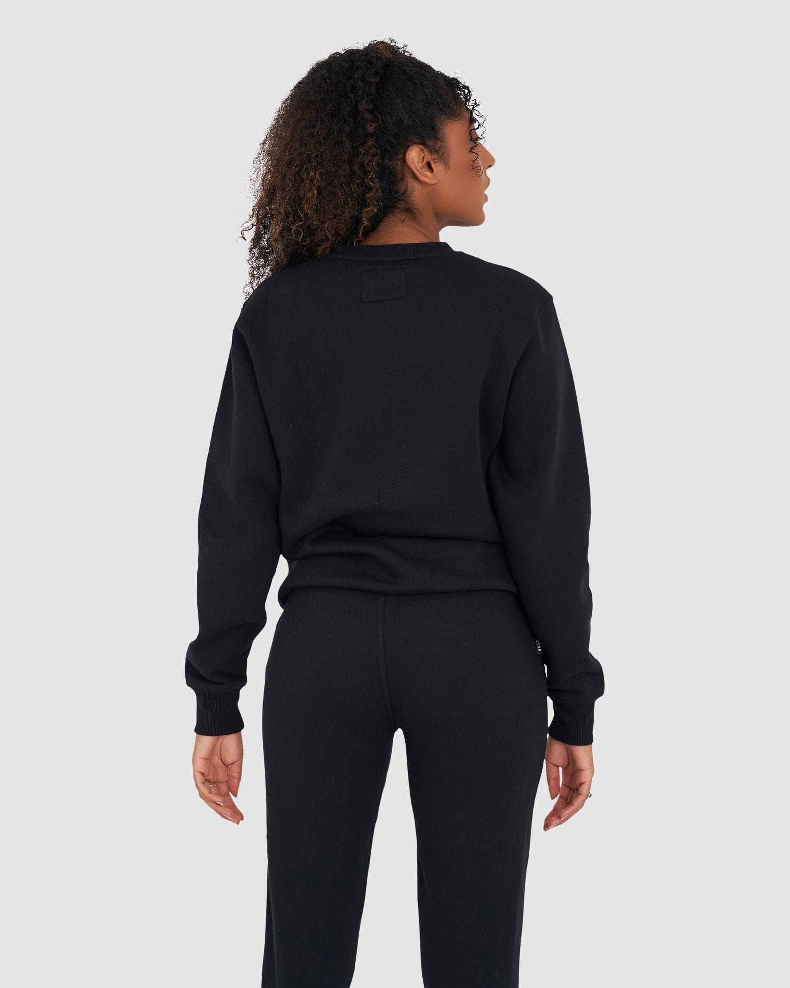 Model wearing Unisex Structure Sweater - Black-White