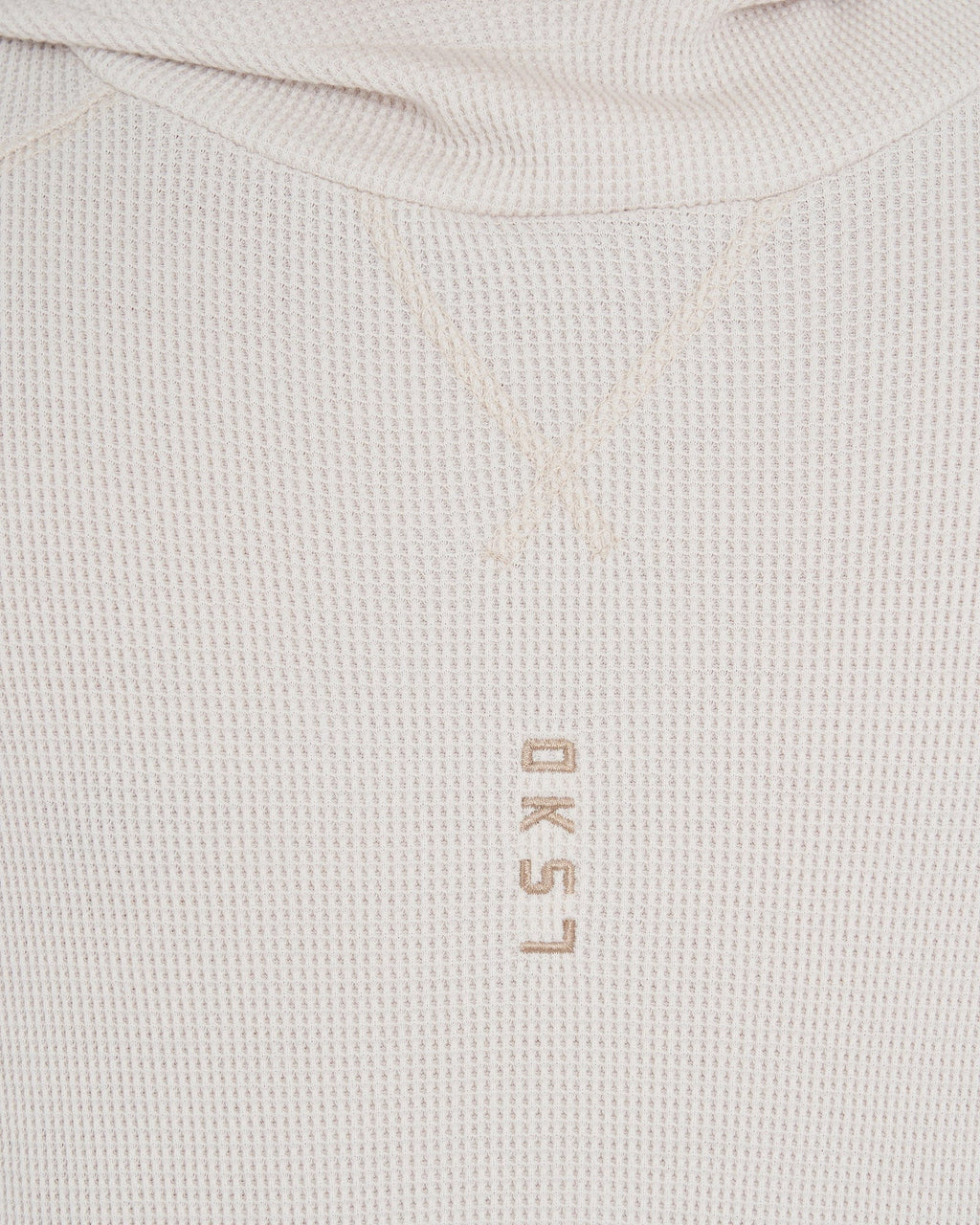 Model wearing 5am Waffle Hoodie - Clay